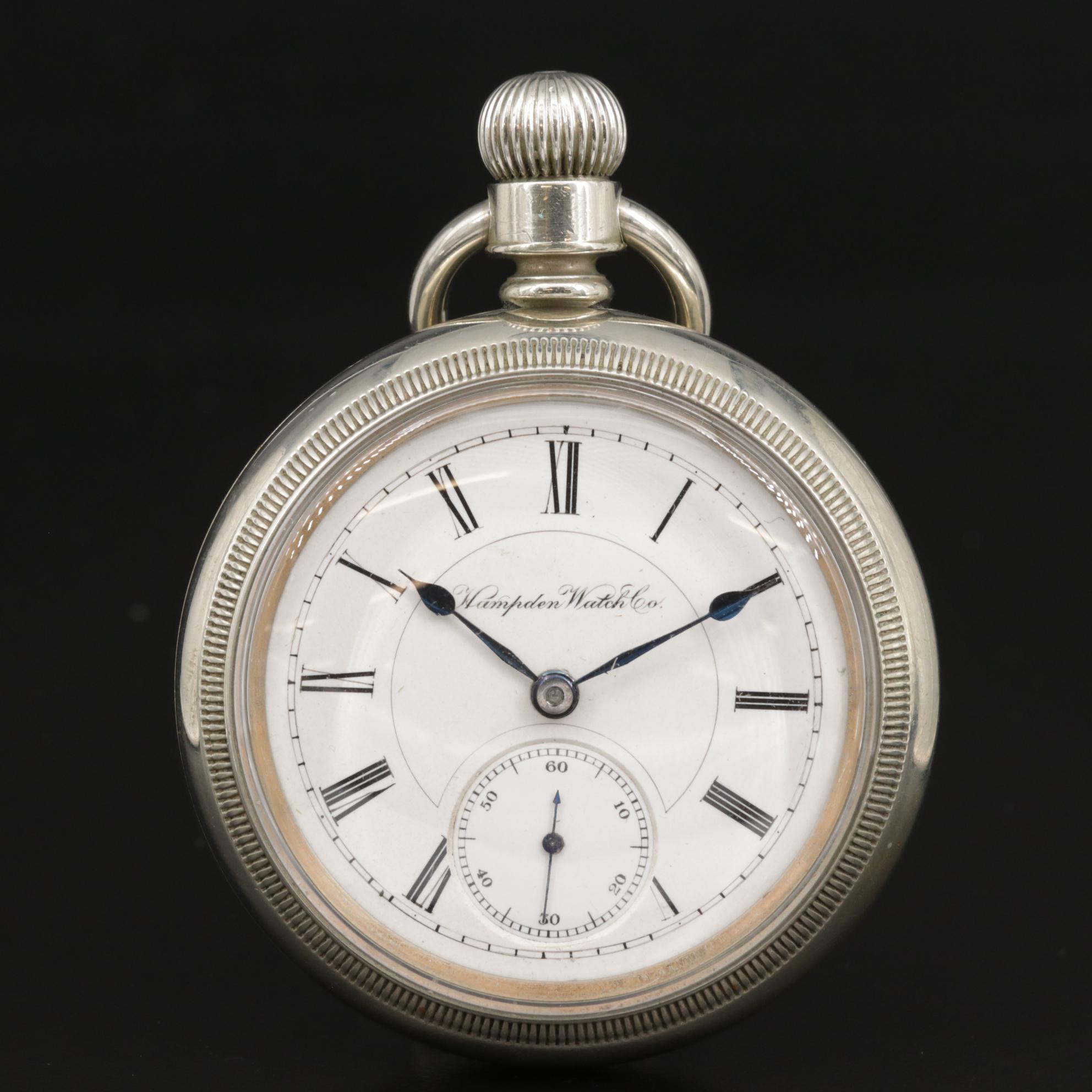 1905 Hampden Watch Co. Open Face Pocket Watch, Antique EBTH