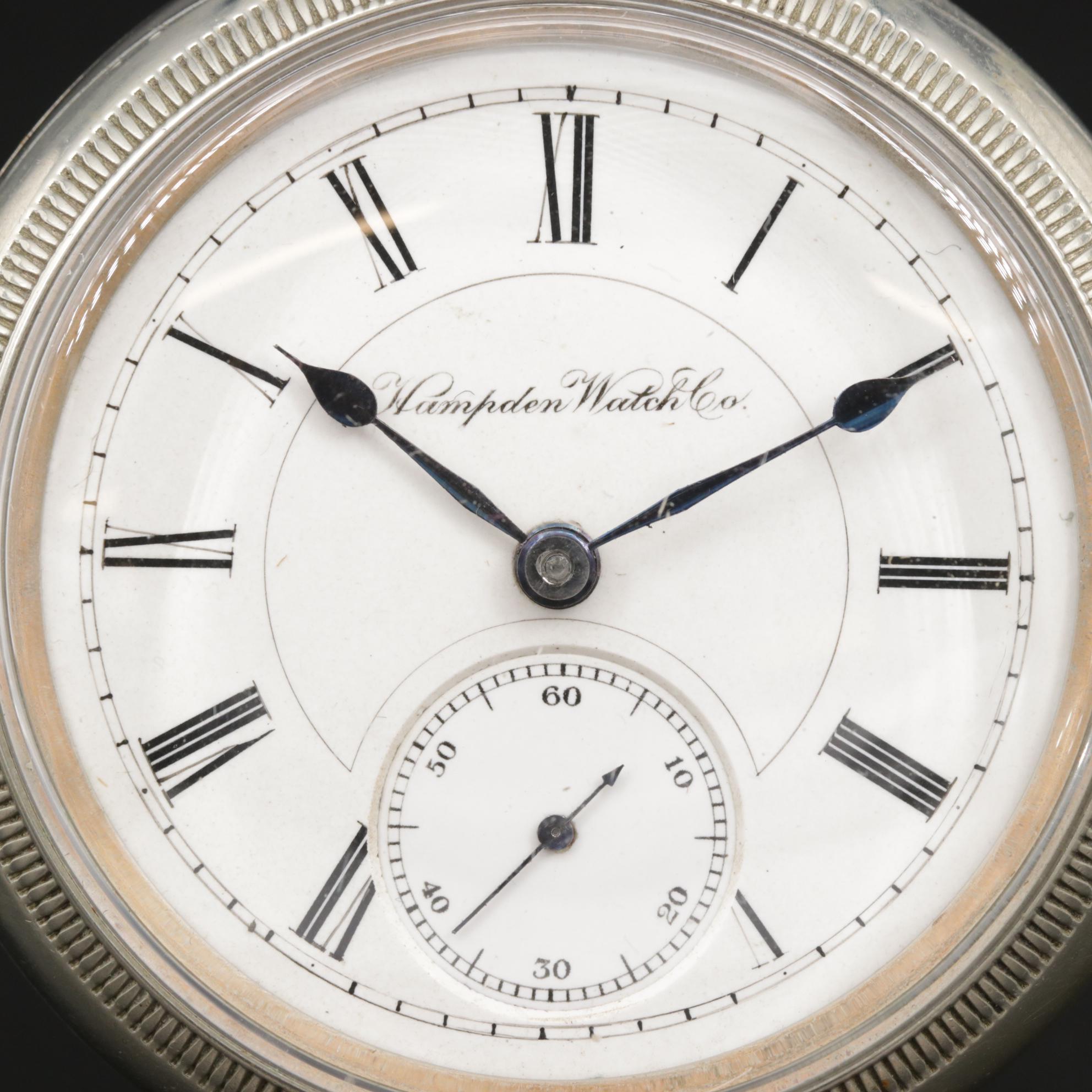 1905 Hampden Watch Co. Open Face Pocket Watch, Antique EBTH