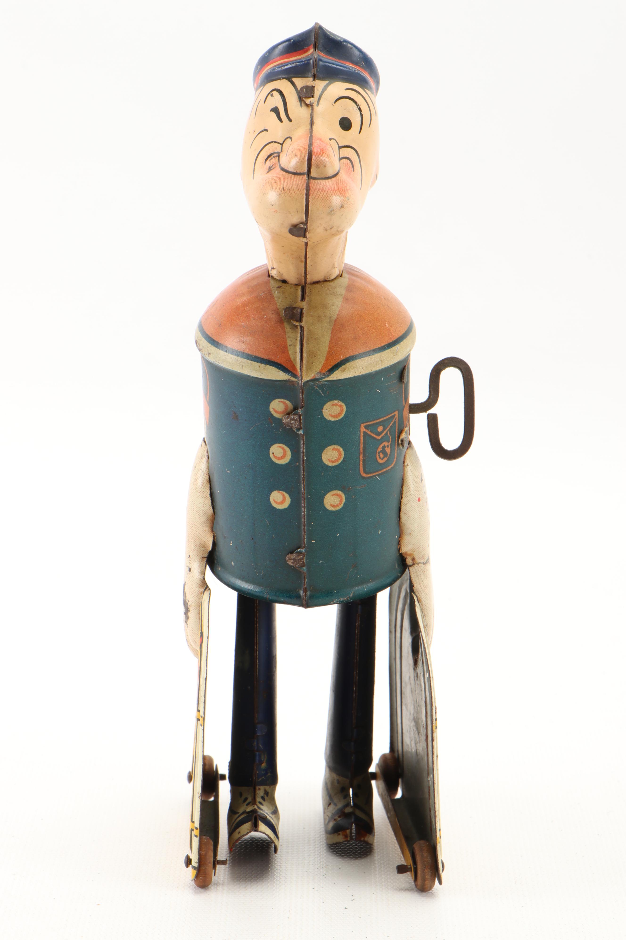 Marx Popeye Walker Tin Lithograph Wind-Up Toy, 1930s | EBTH