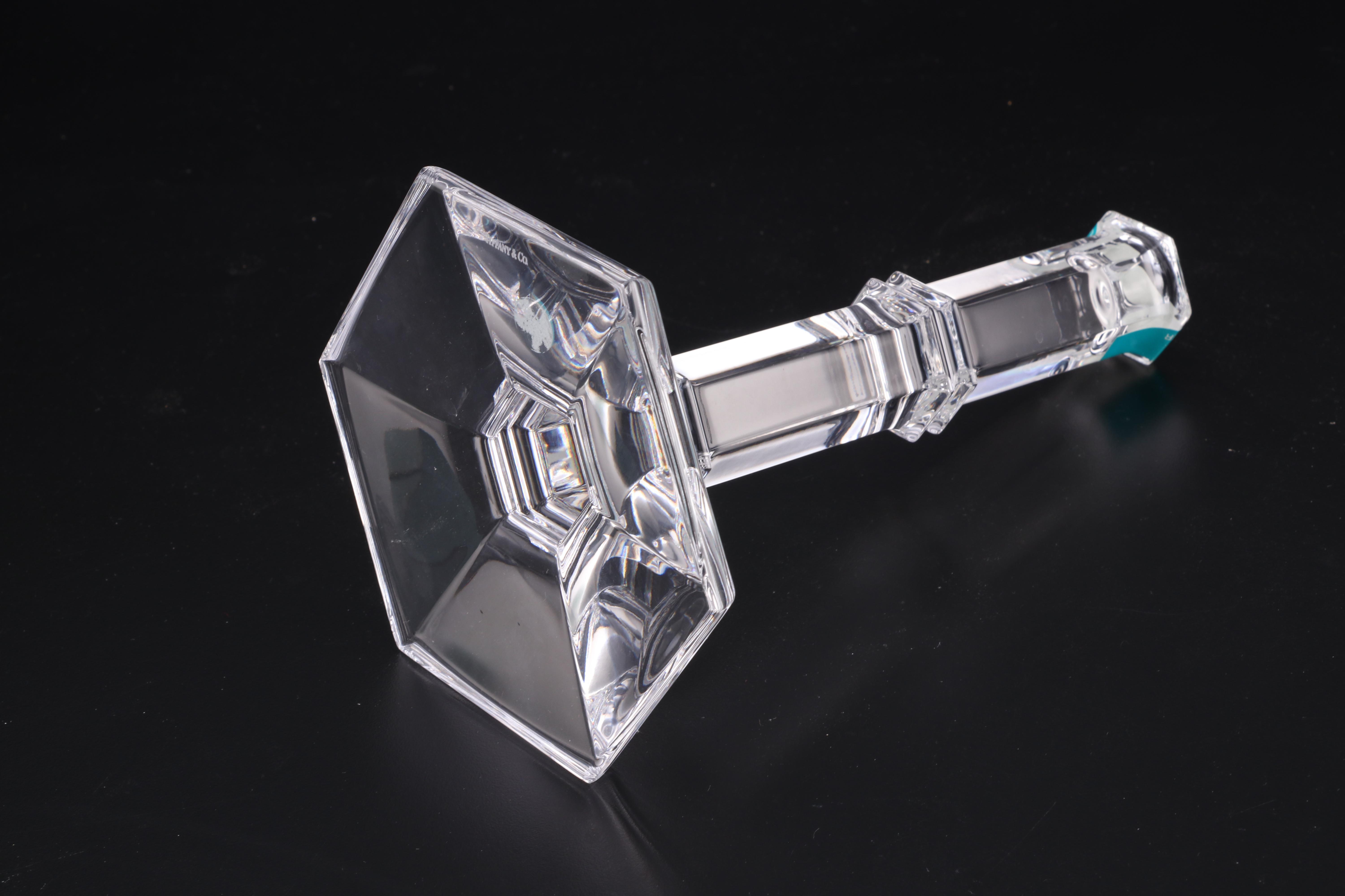 Pair of Tiffany & Co. "Windham" Crystal Candlesticks with Box EBTH