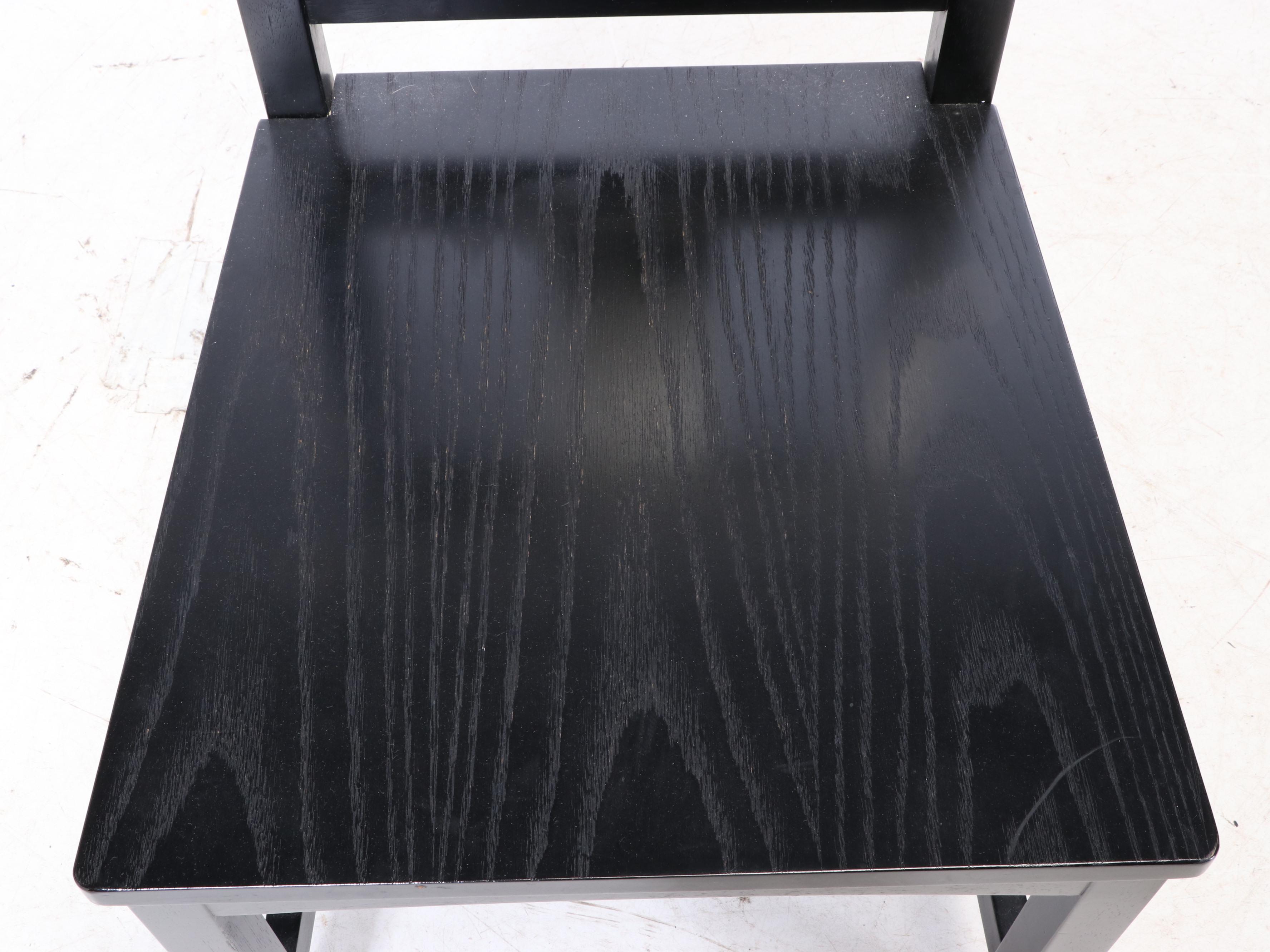 Crate & Barrel Contemporary Ebonized Wood Dining Set EBTH