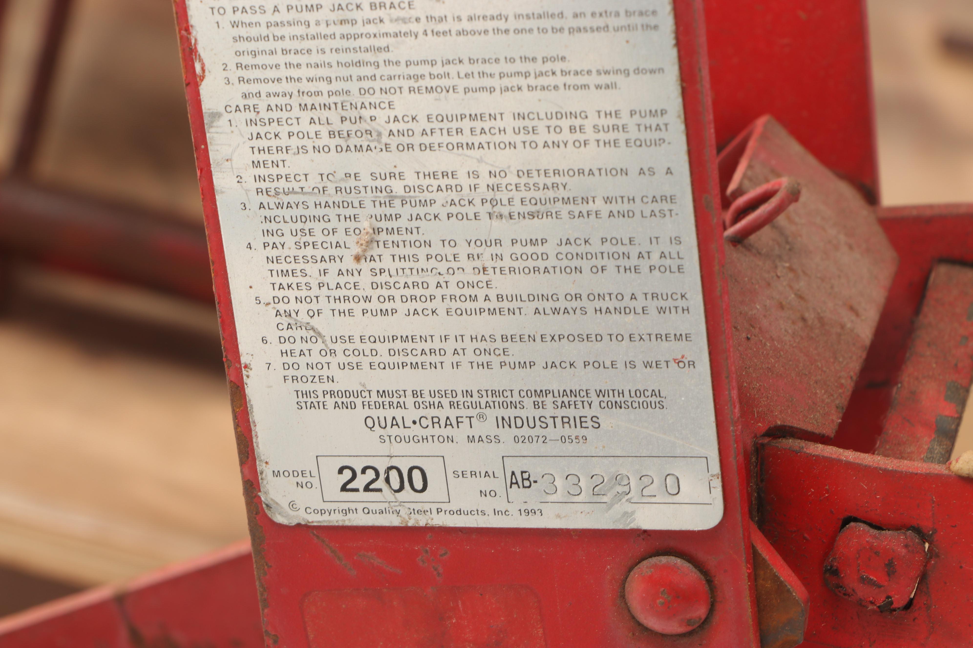 QualCraft Industrial Pump Jack and Scaffolding System Construction