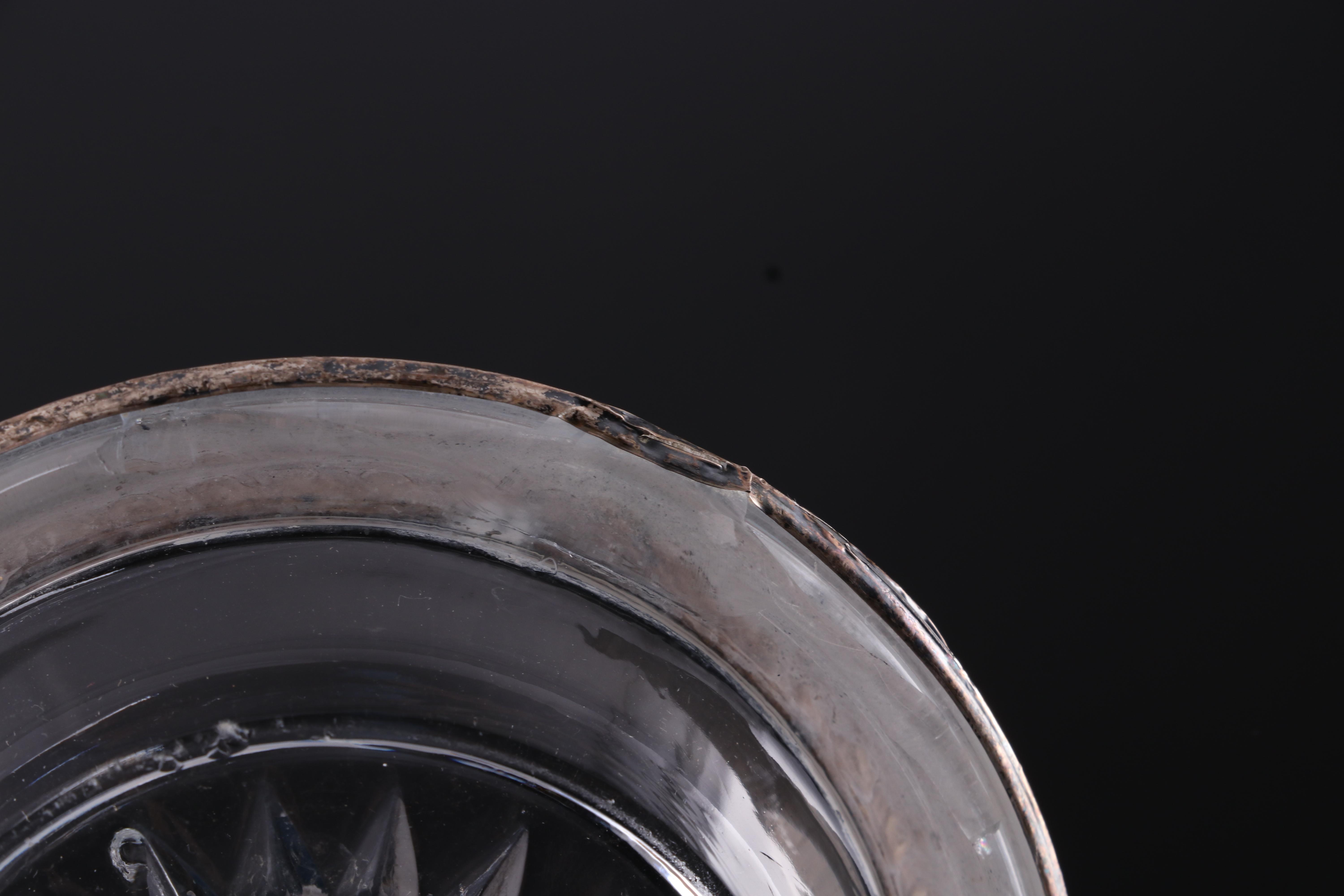 Sterling and Glass Coasters with Sheridan Silver Plate Napkin Rings EBTH