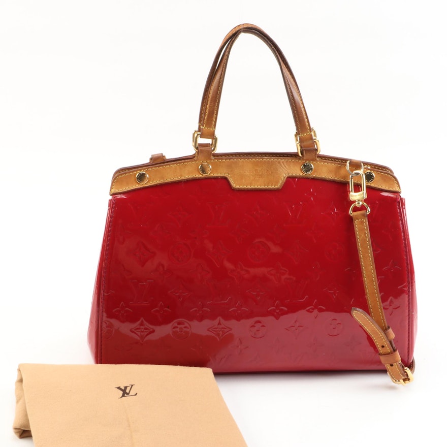 Louis Vuitton Brea Top Handle Bag in Monogram Vernis and Vachetta Leather | EBTH