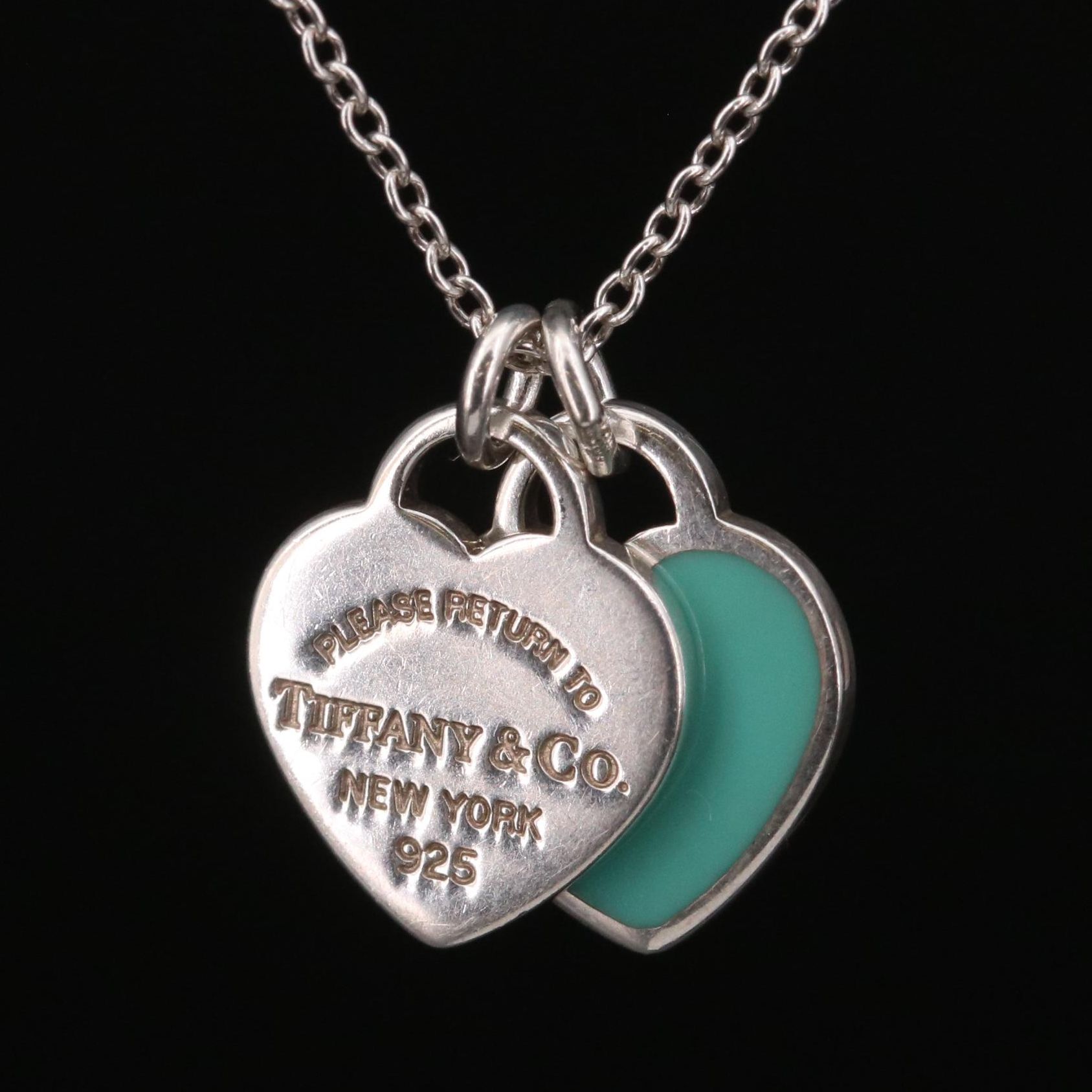 Tiffany Co Return To Tiffany Sterling Double Heart Necklace EBTH   File