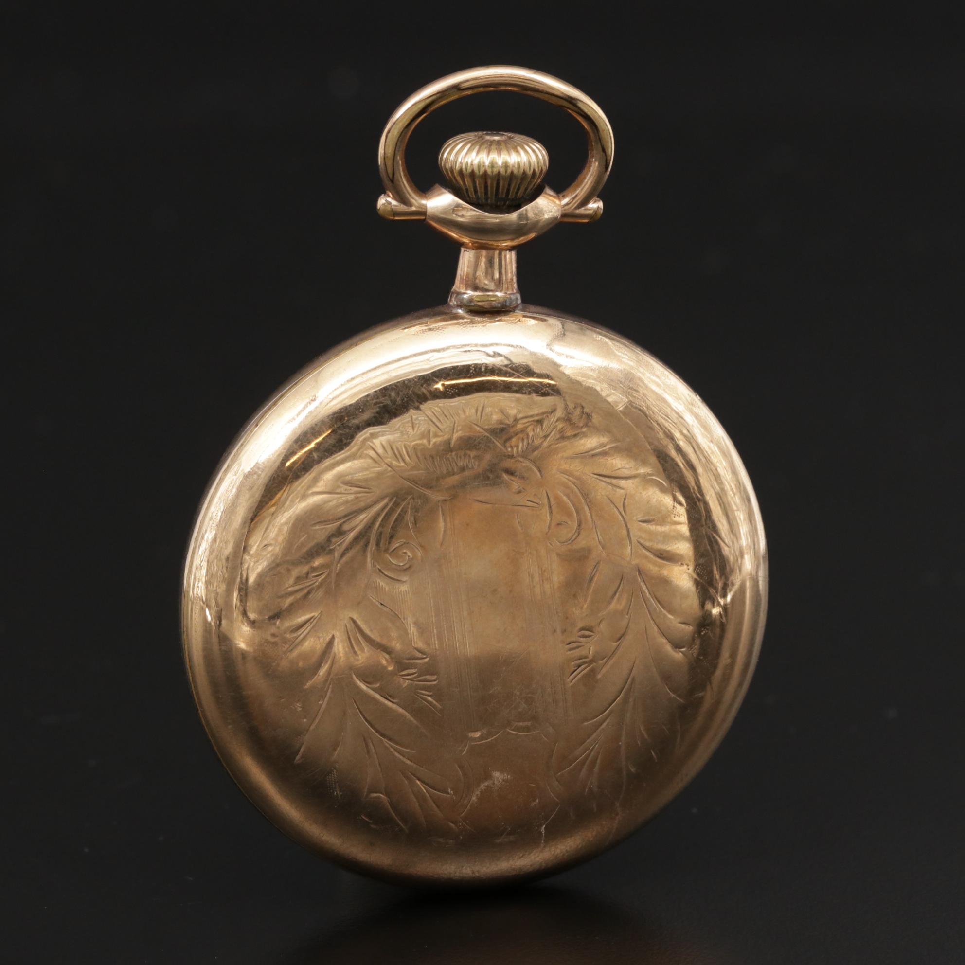 1917 Hamilton 992 Gold Filled Open Face Pocket Watch EBTH
