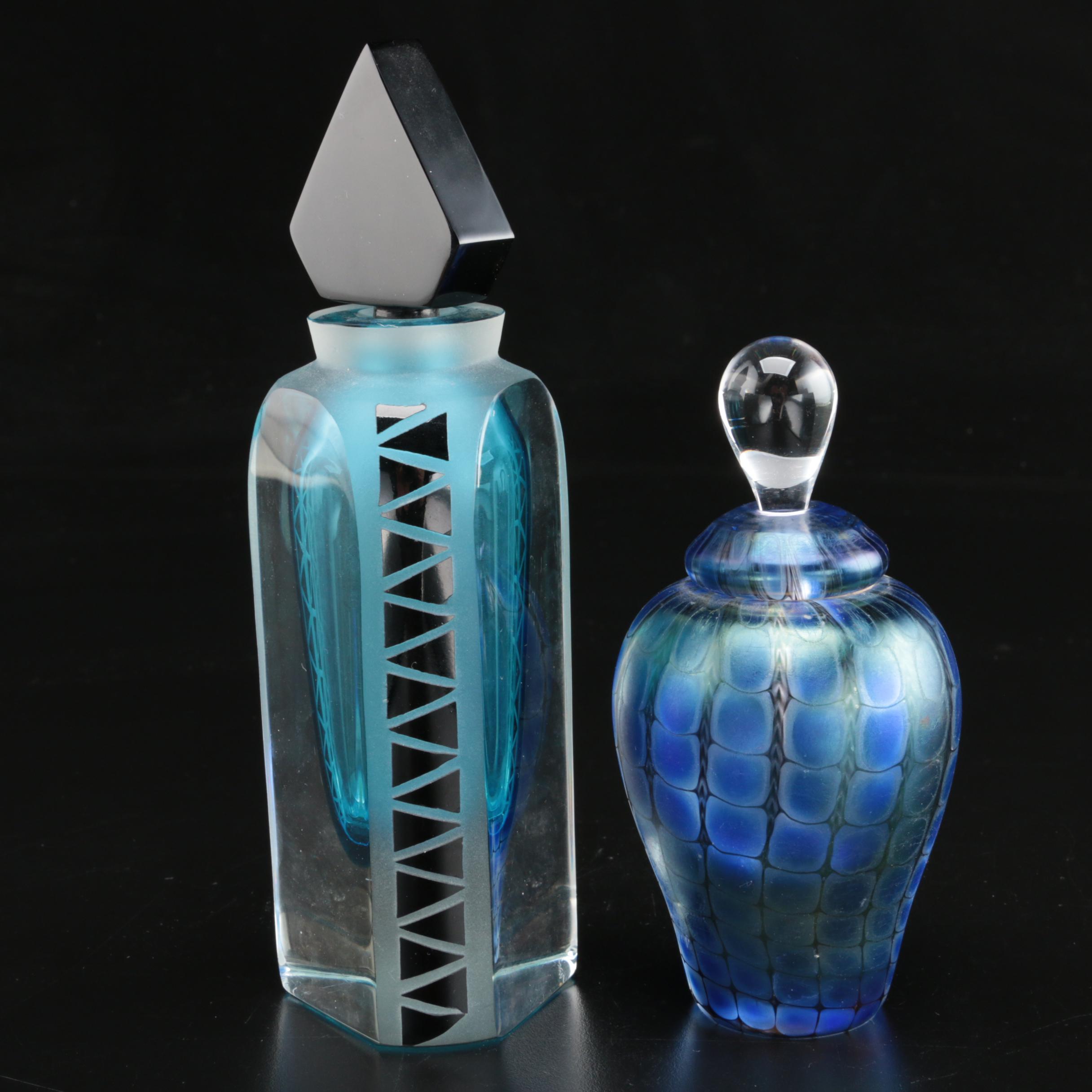 Steven Correia Art Glass Perfume Bottle with Other Perfume Bottle | EBTH