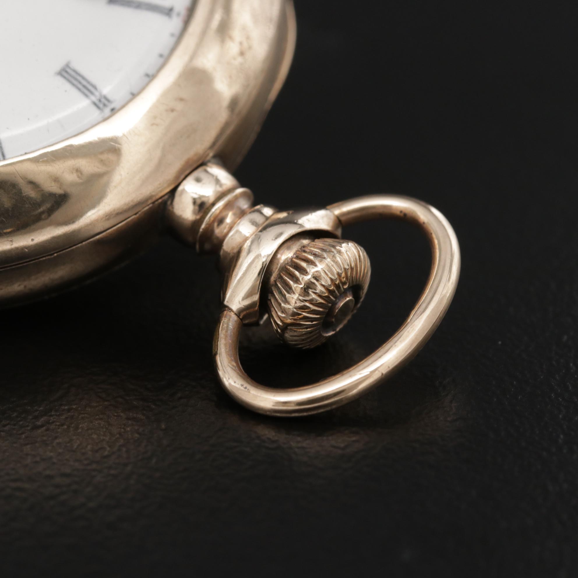 Elgin 10K Gold Filled Sidewinder Convertible Pocket Watch, 1905 EBTH