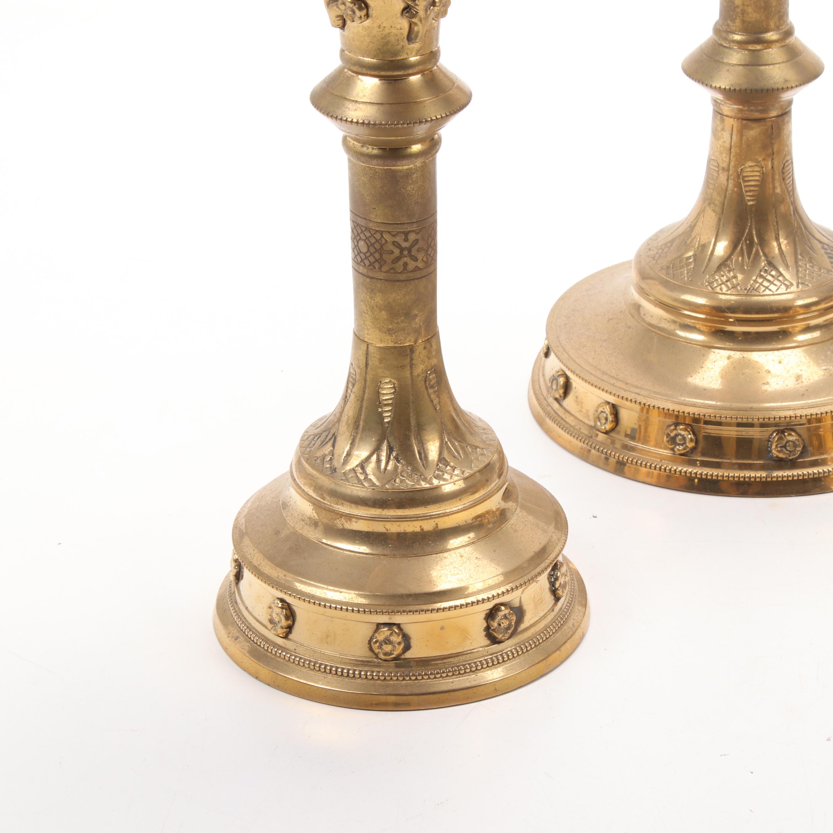 Indian Brass Candle Holders EBTH