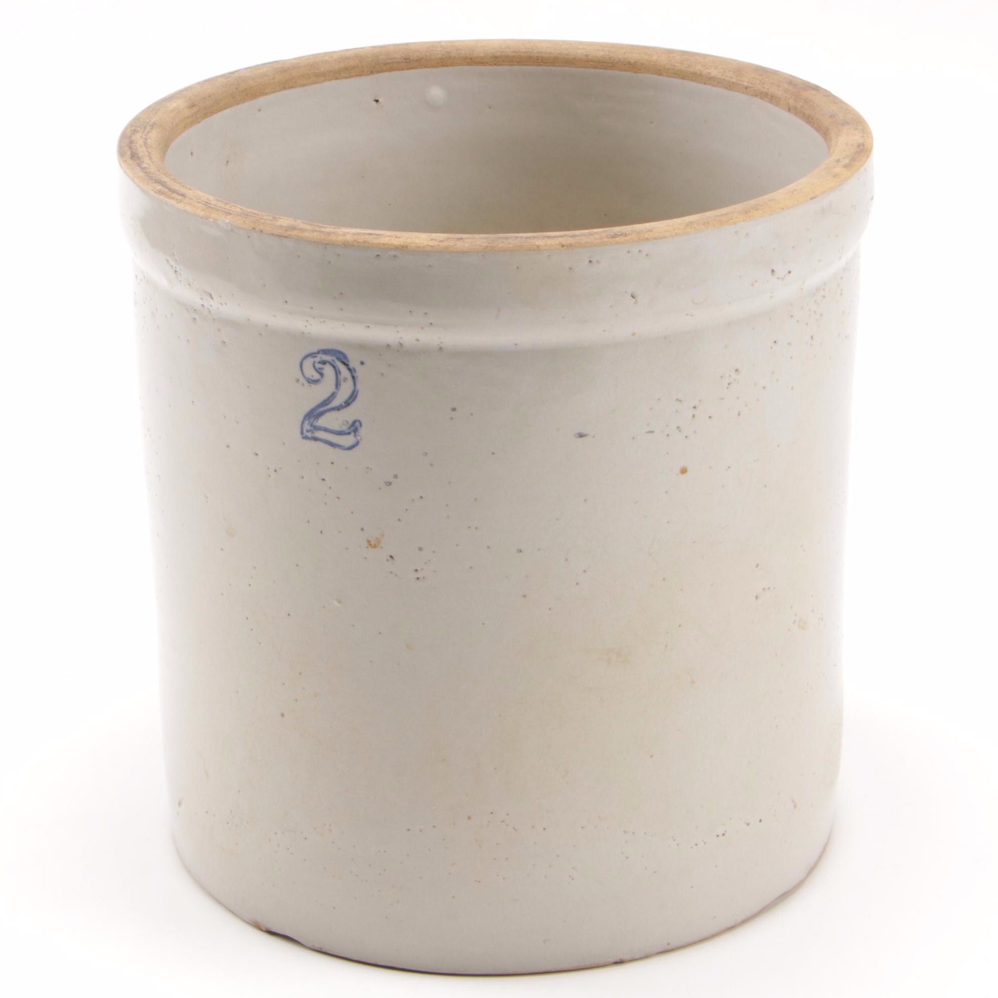 2 Gallon Salt Glazed Stoneware Crock EBTH