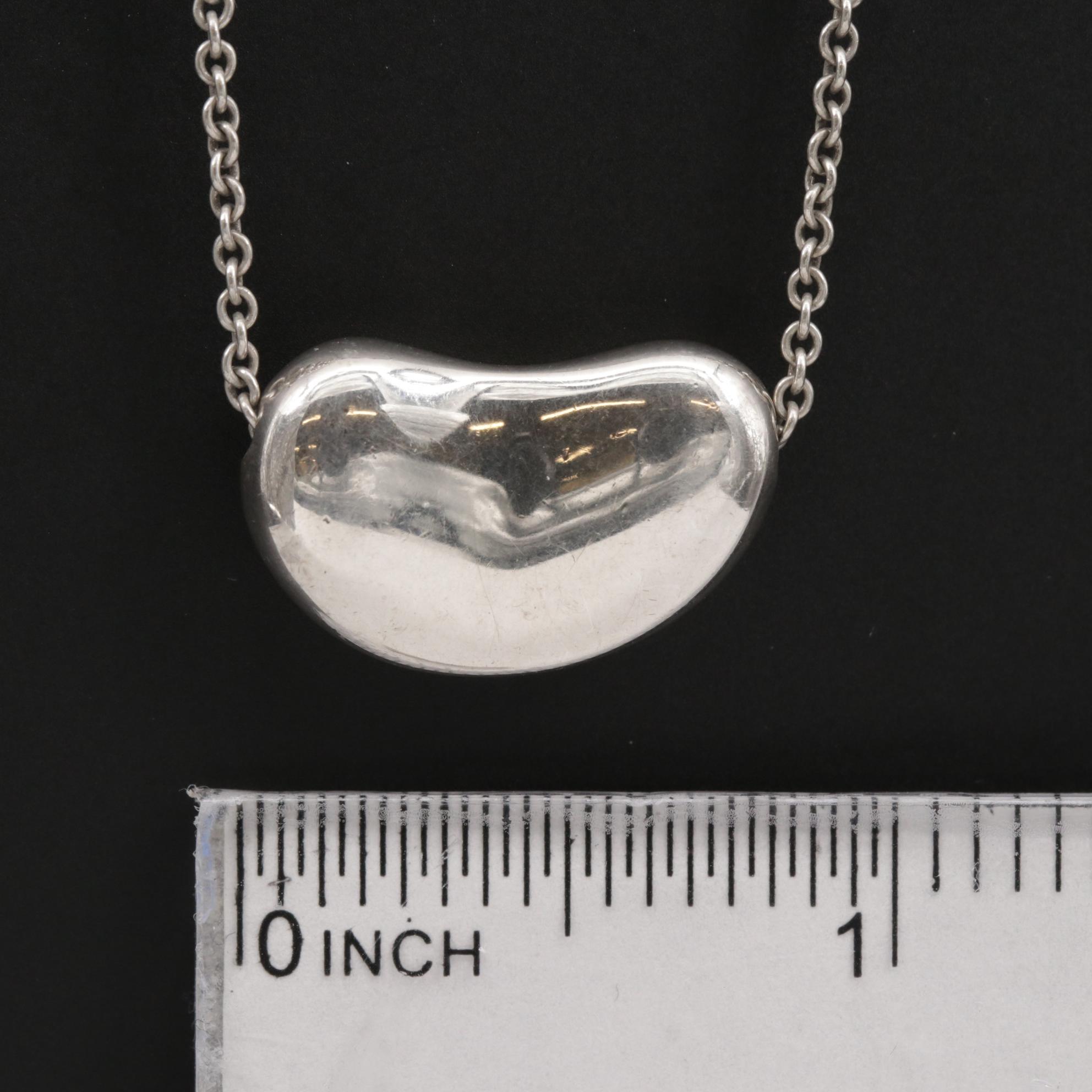 Elsa Peretti for Tiffany & Co. "Bean" Sterling Silver Necklace EBTH