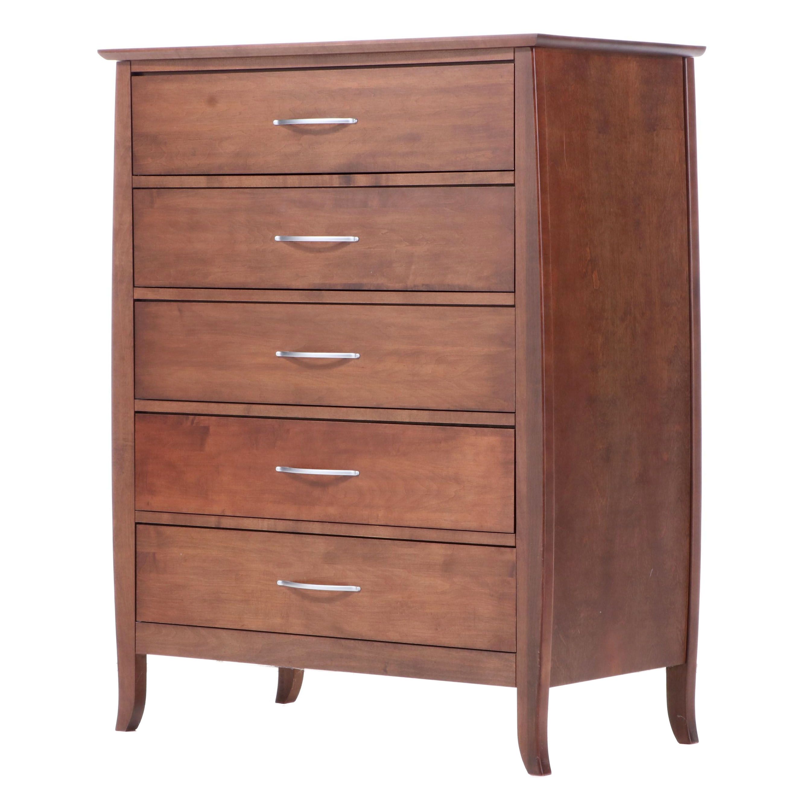 Baronet Birch Chest Of Drawers Late 20th Century Ebth