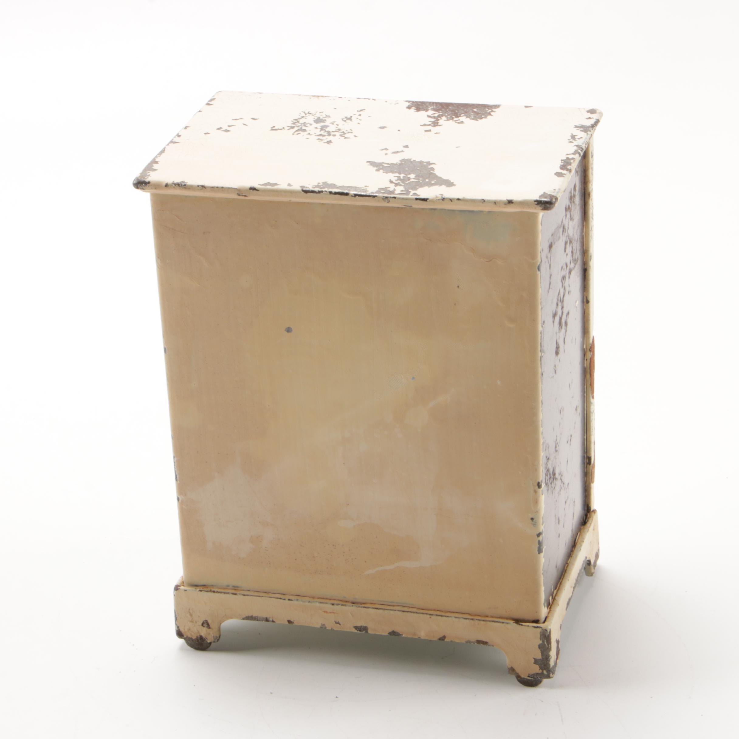 Arcade "Alaska" Cast Iron Toy Icebox with Glass Ice Block EBTH