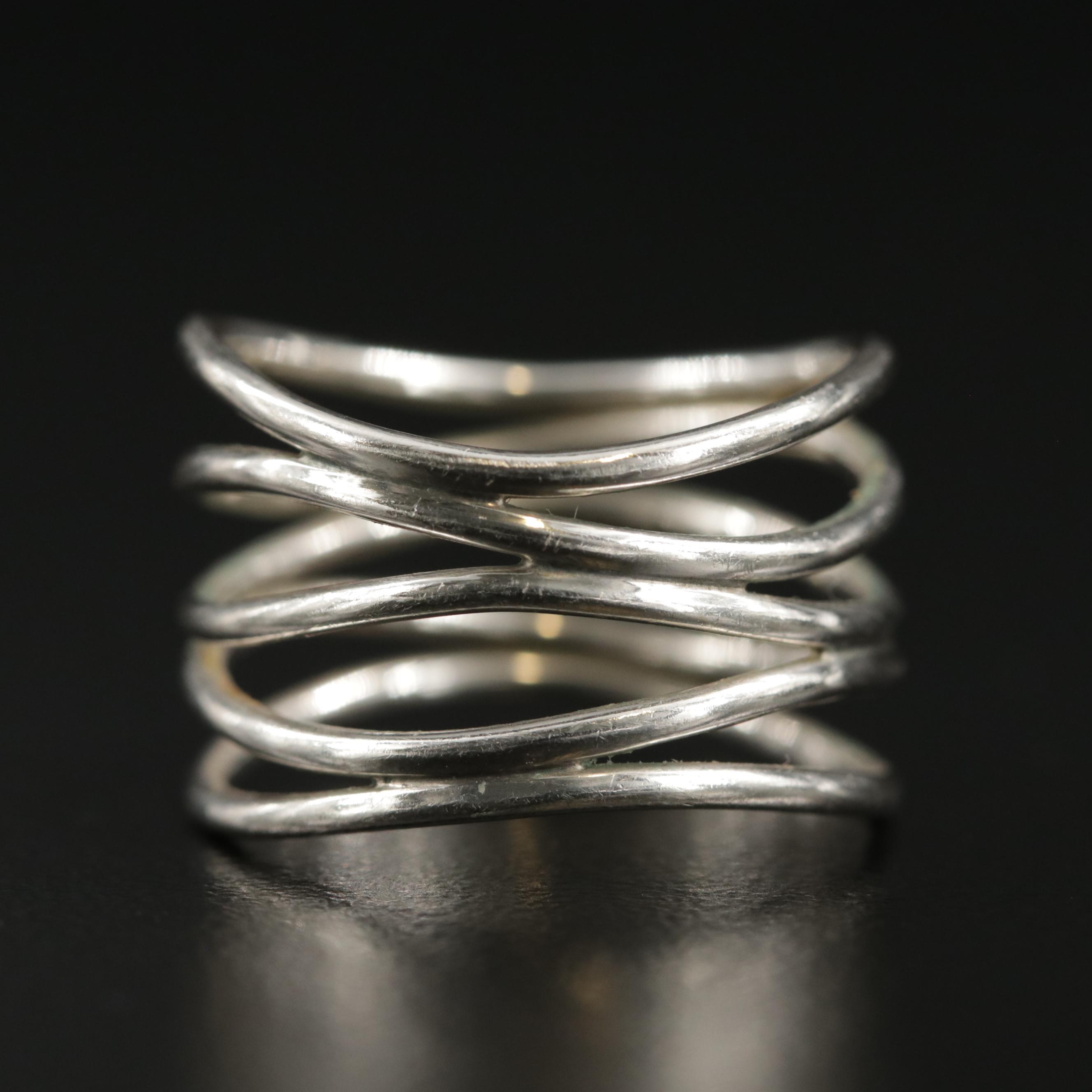 wave five row ring