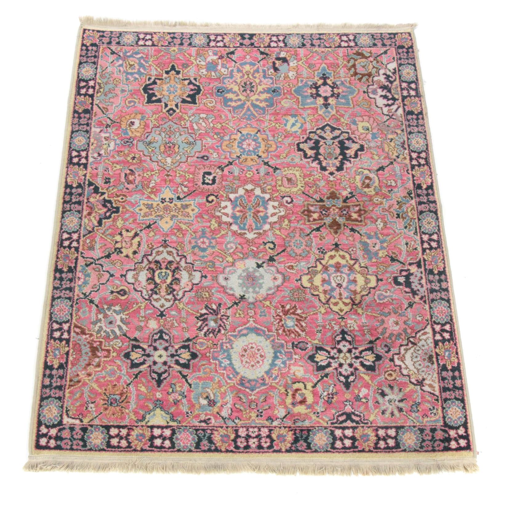 4'4 x 6'2 Machine Made Karastan Williamsburg Restoration "Kerman Vase