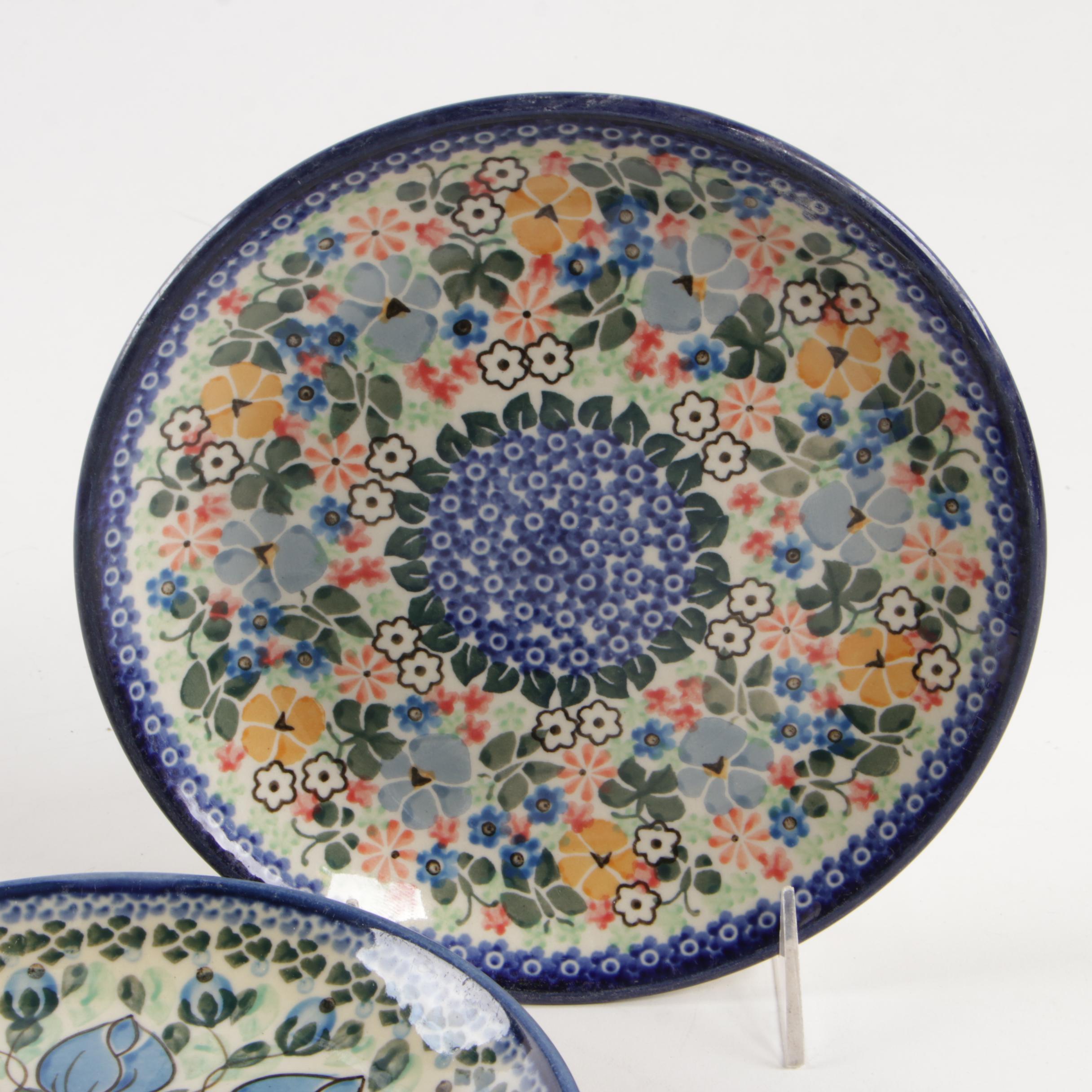 Unikat Polish HandPainted Stoneware Plates and Cookware EBTH