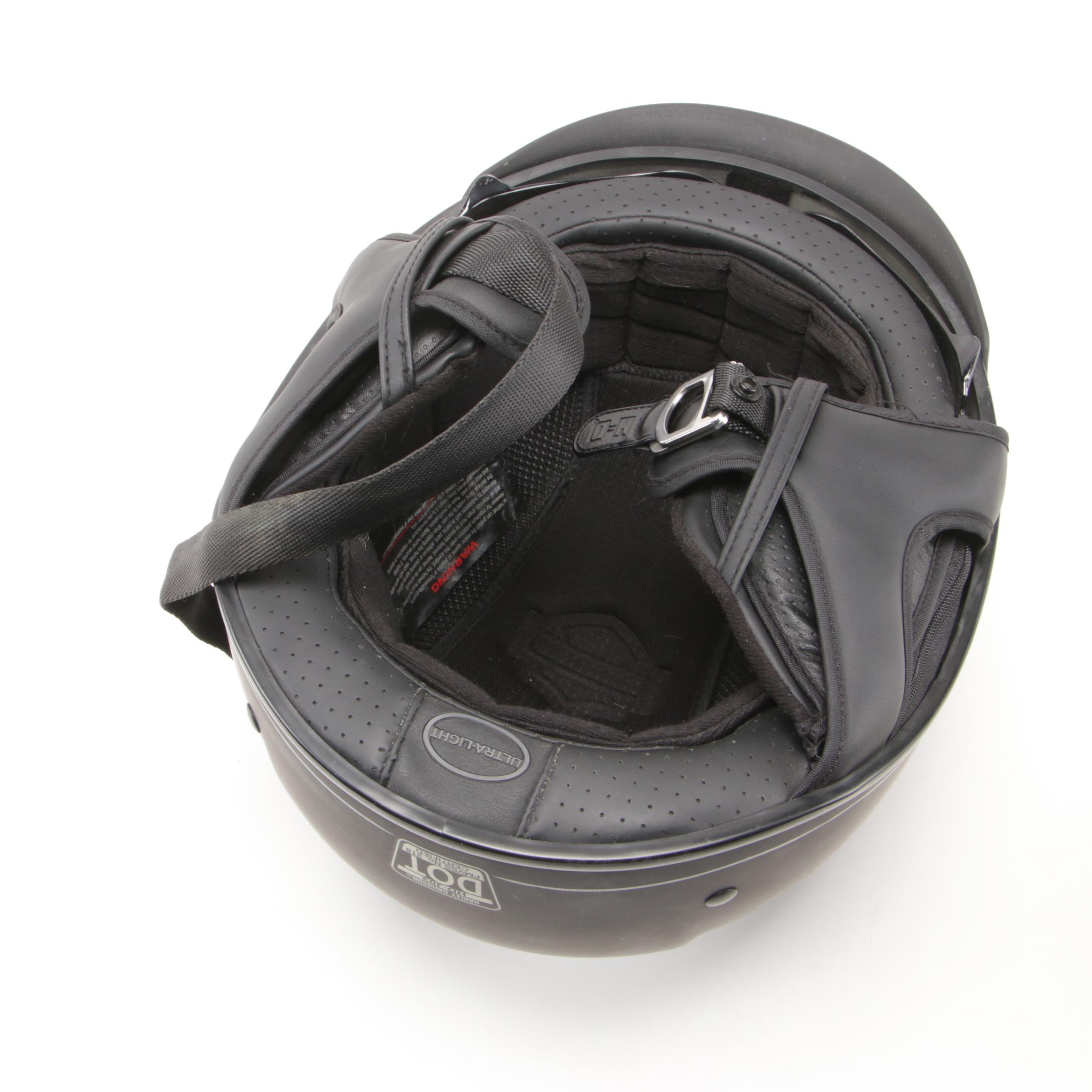 HarleyDavidson HDJ03 Ultra Light Half Helmet with Bag EBTH