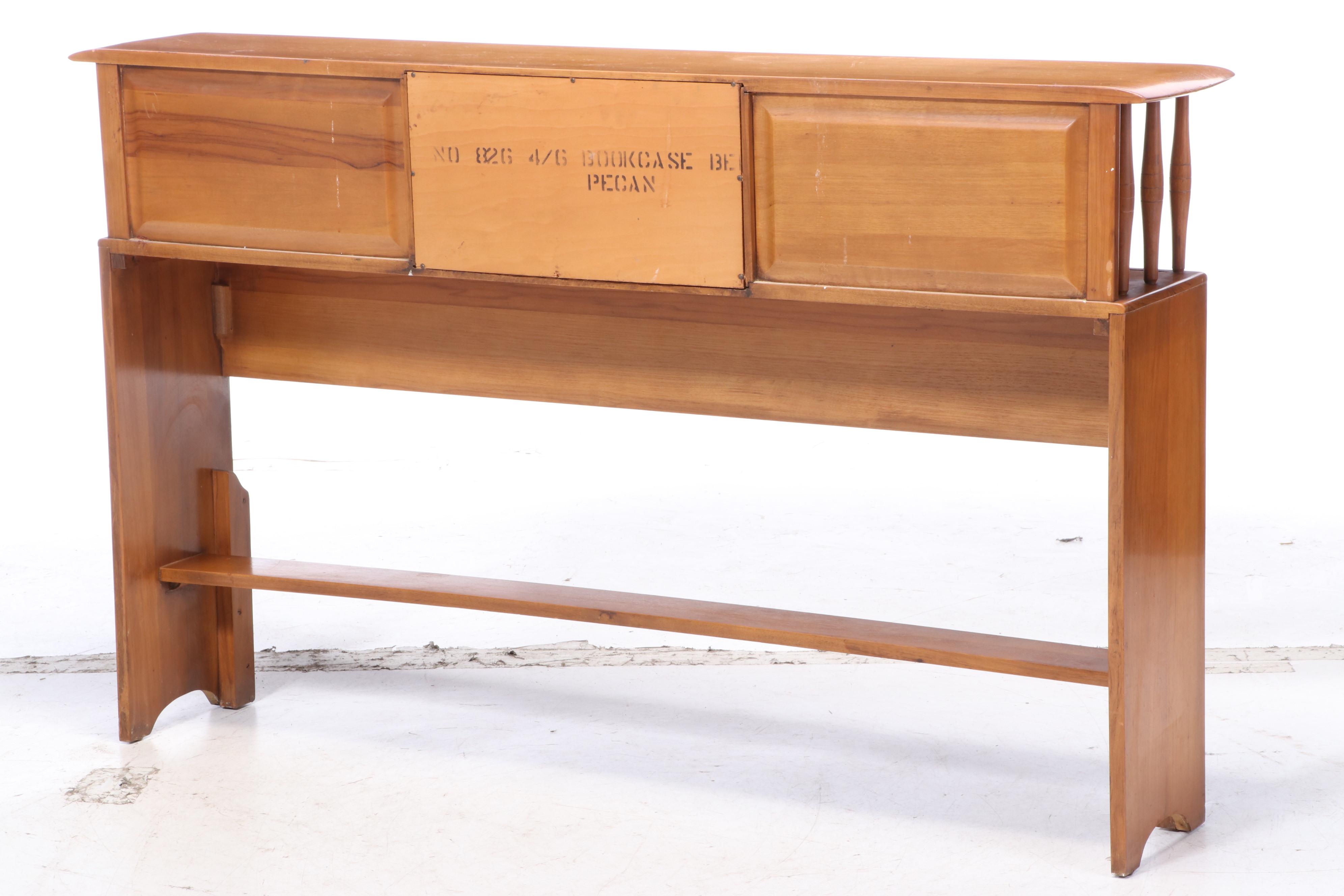 Unique Furniture Makers Mid Century Modern Pecan Full-Size ...