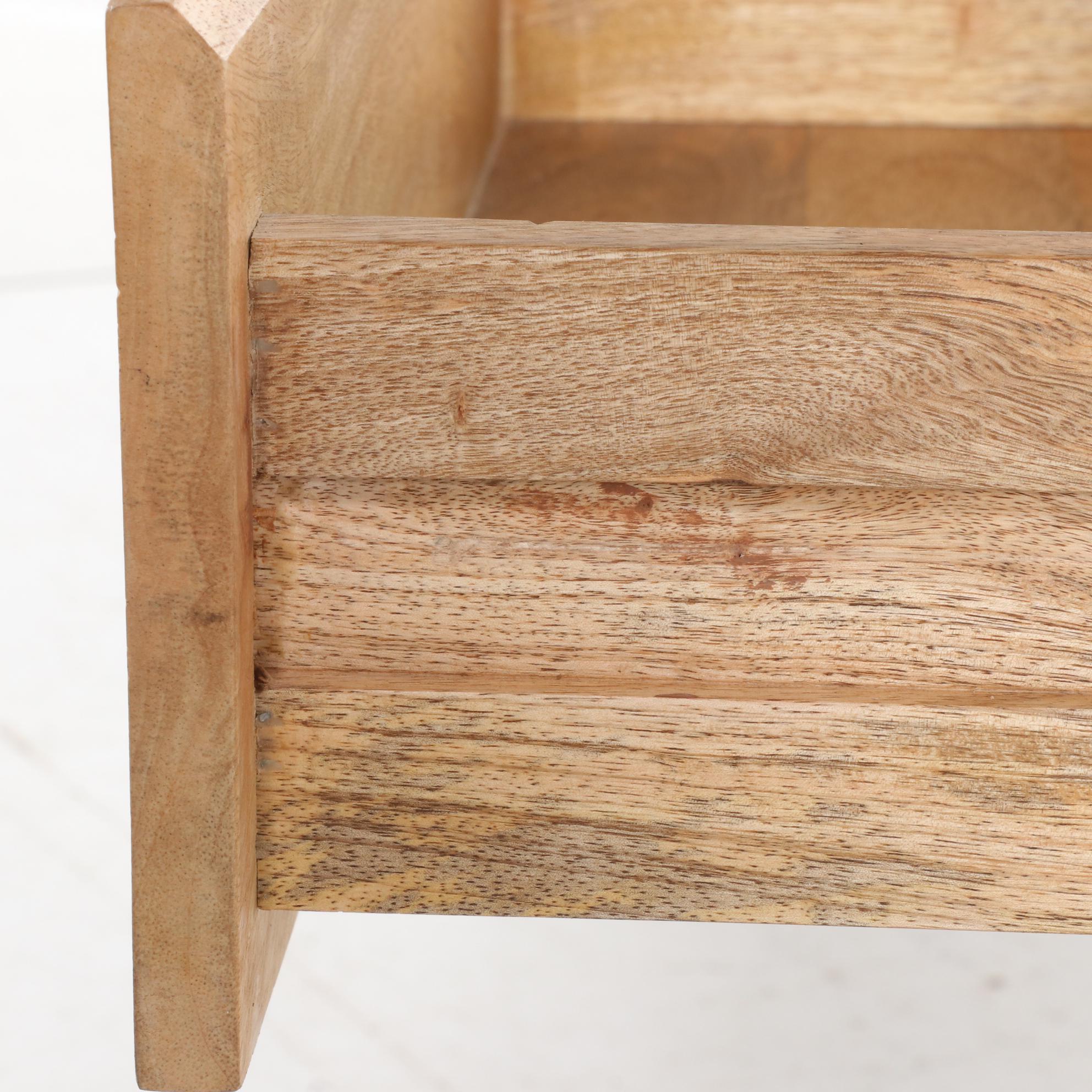 West Elm Rustic Storage Collection Mango Wood and Metal Side Table EBTH