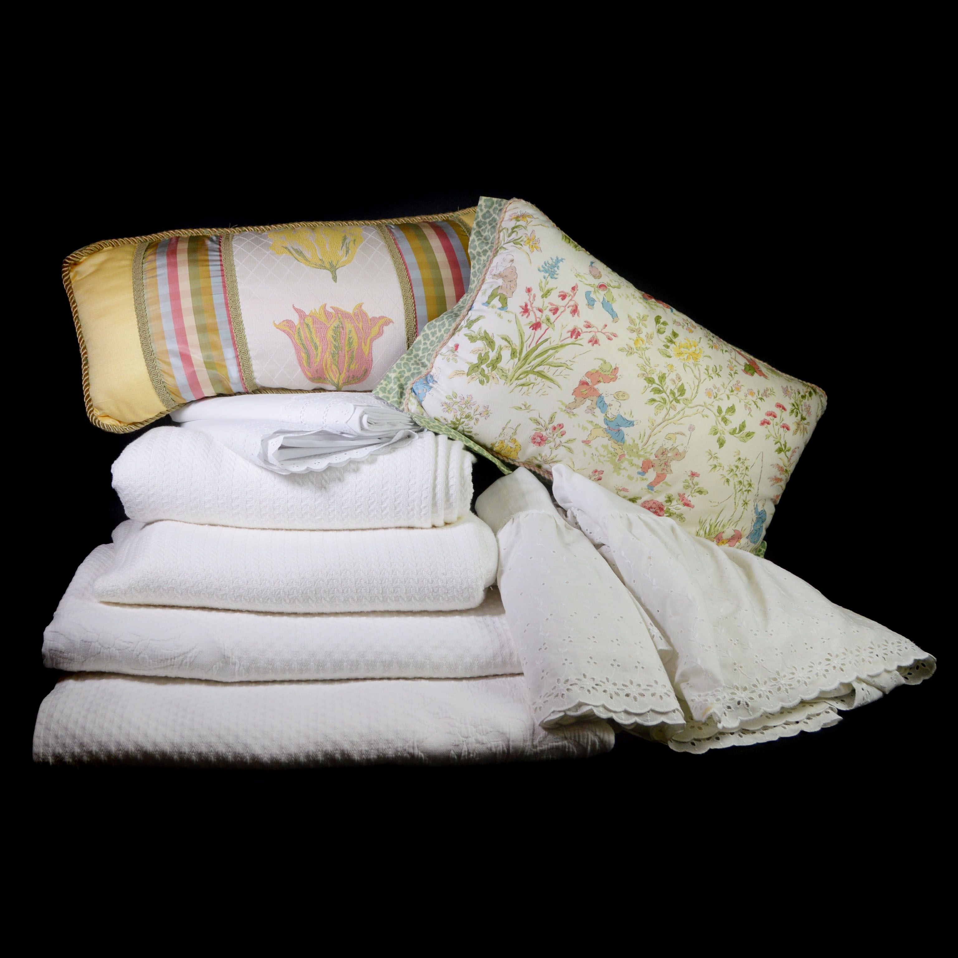 Ralph Lauren Twin Matelassé Coverlets and Blankets, and Other Bedding