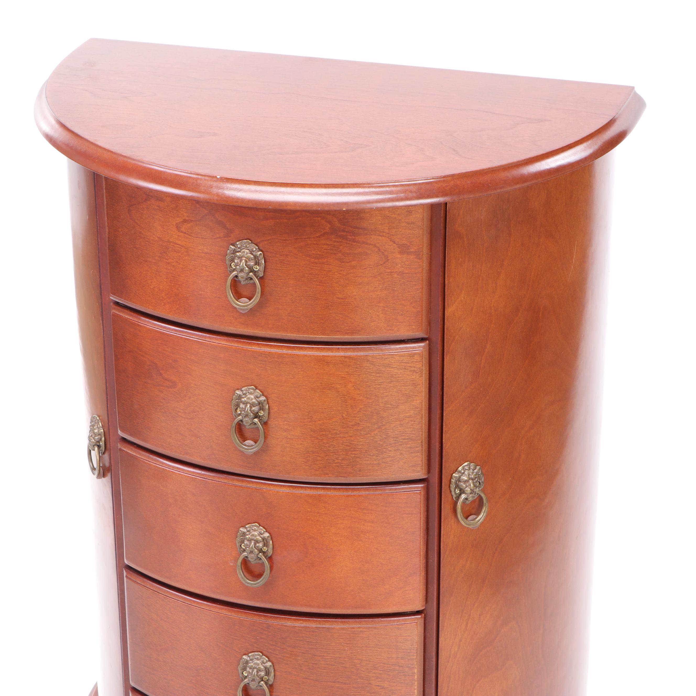 Thomas Pacconi Queen Anne Style Walnut Finish Jewelry ...