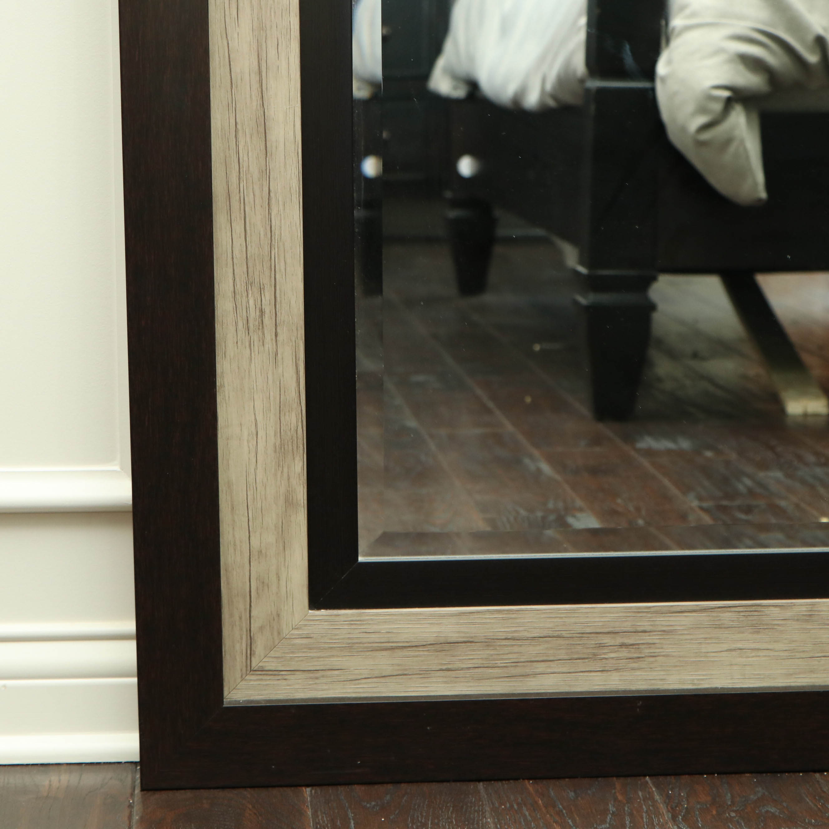 Transitional Style Wood Framed FullLength Mirror in Espresso EBTH