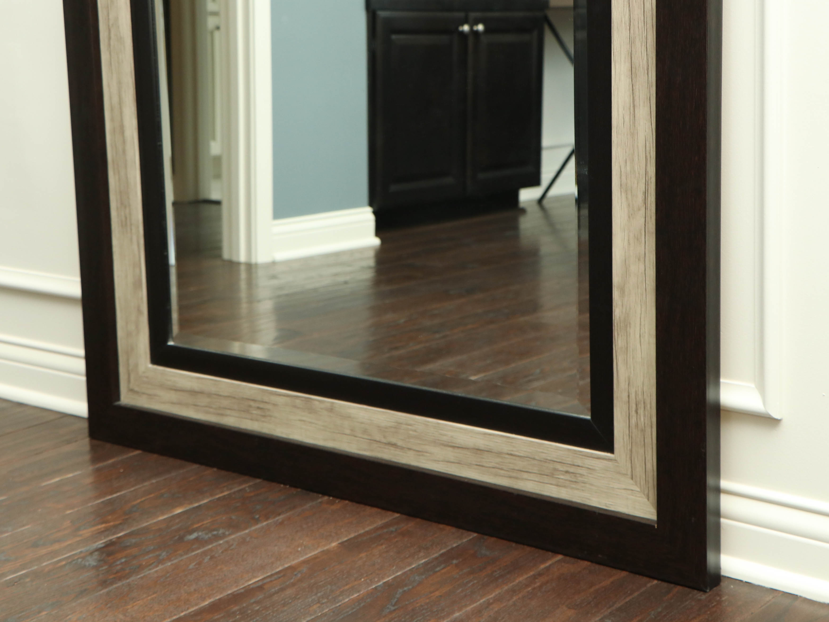 Transitional Style Wood Framed FullLength Mirror in Espresso EBTH