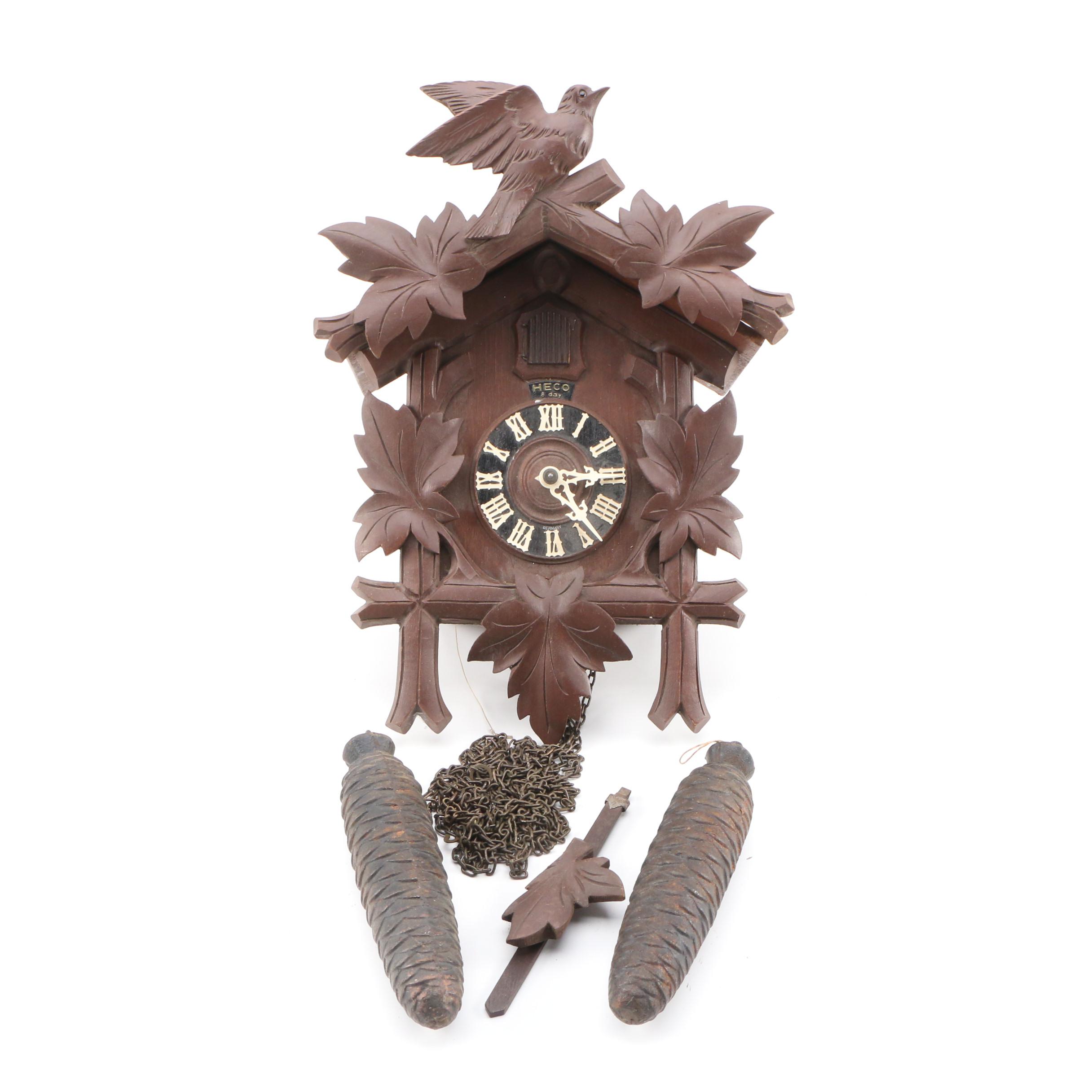German Heco 8 Day Cuckoo Clock EBTH