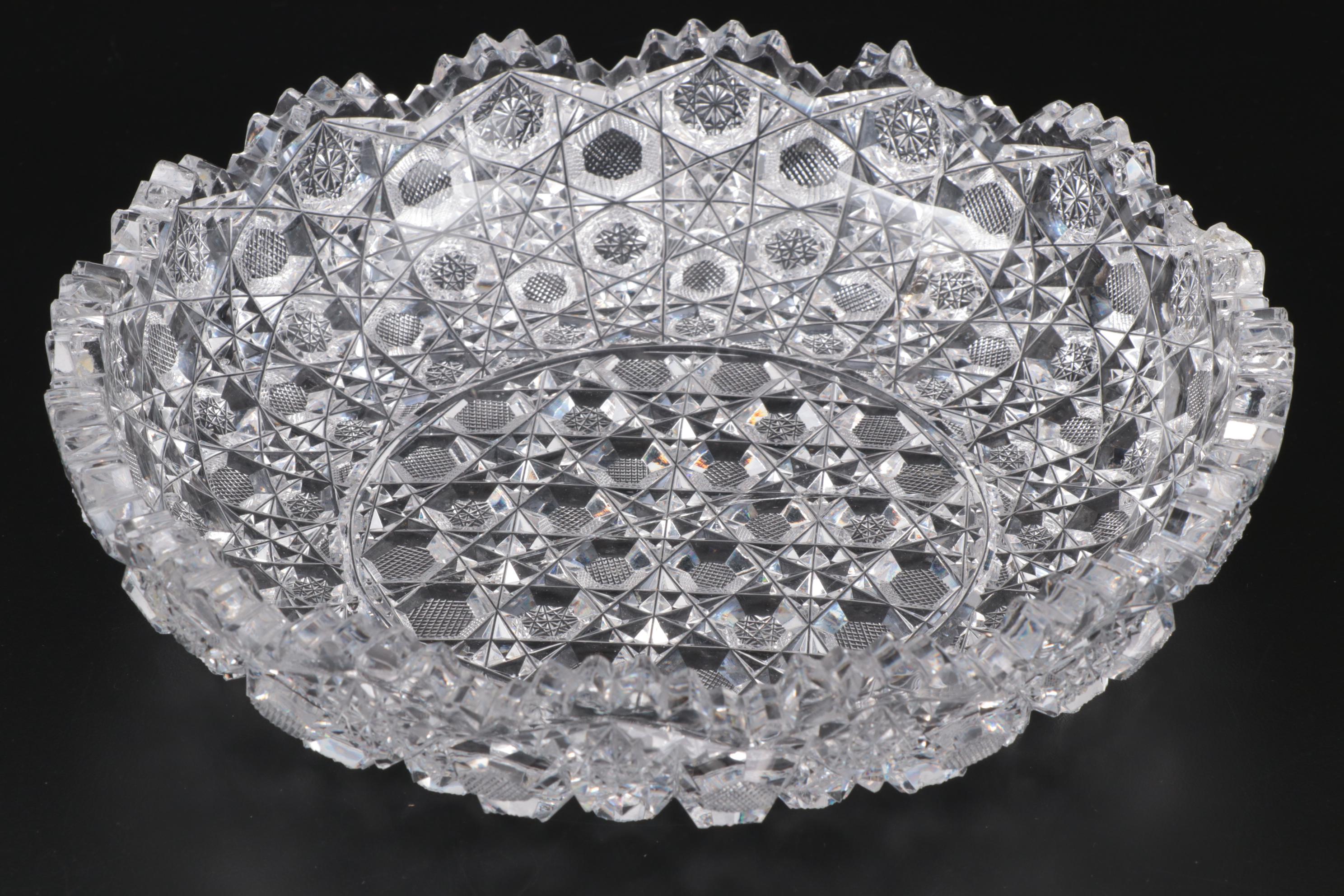 Waterford Crystal "Lismore" Bowl with American Brilliant Cut Glass
