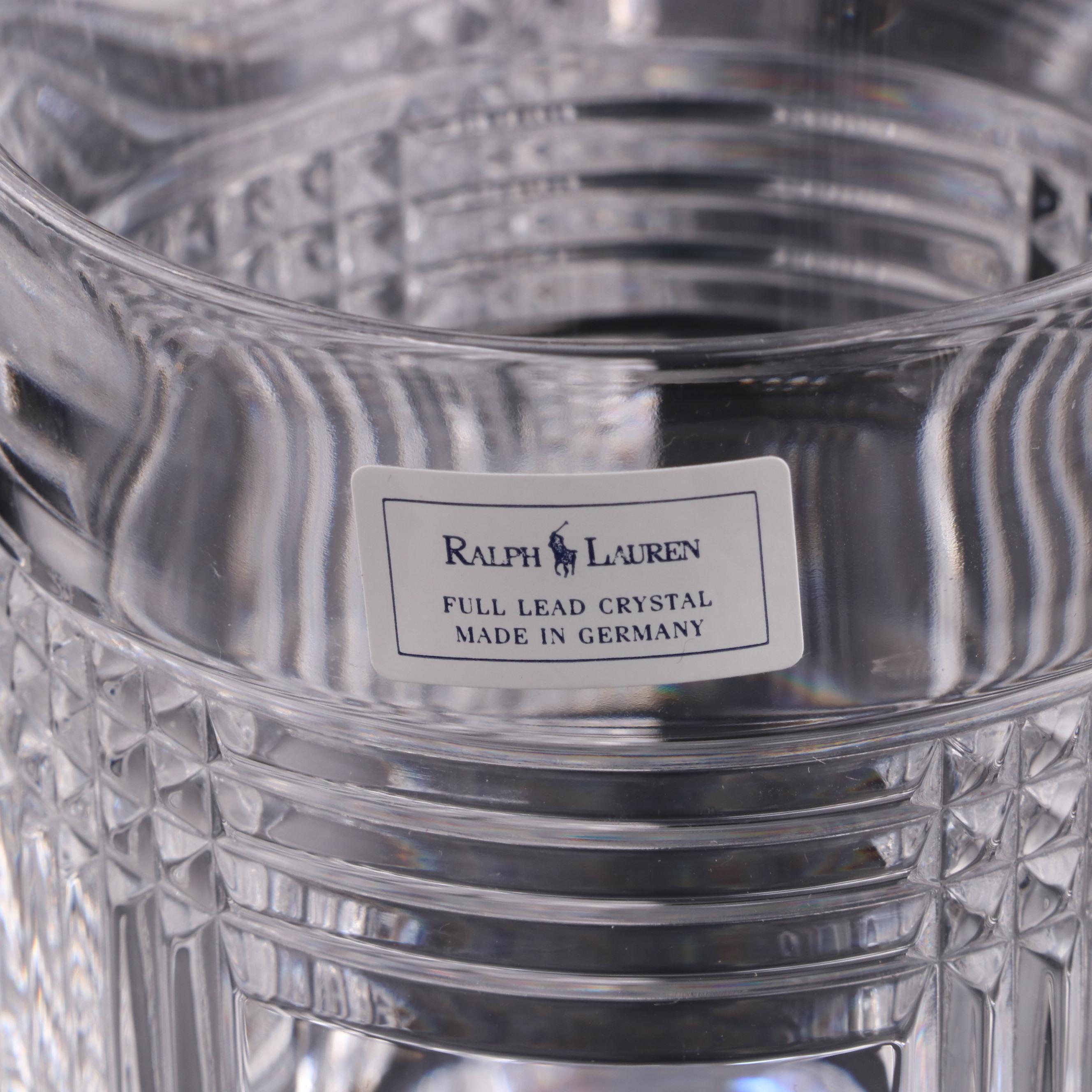 Ralph Lauren "Glen Plaid" Crystal Double Old Fashioned Glasses EBTH