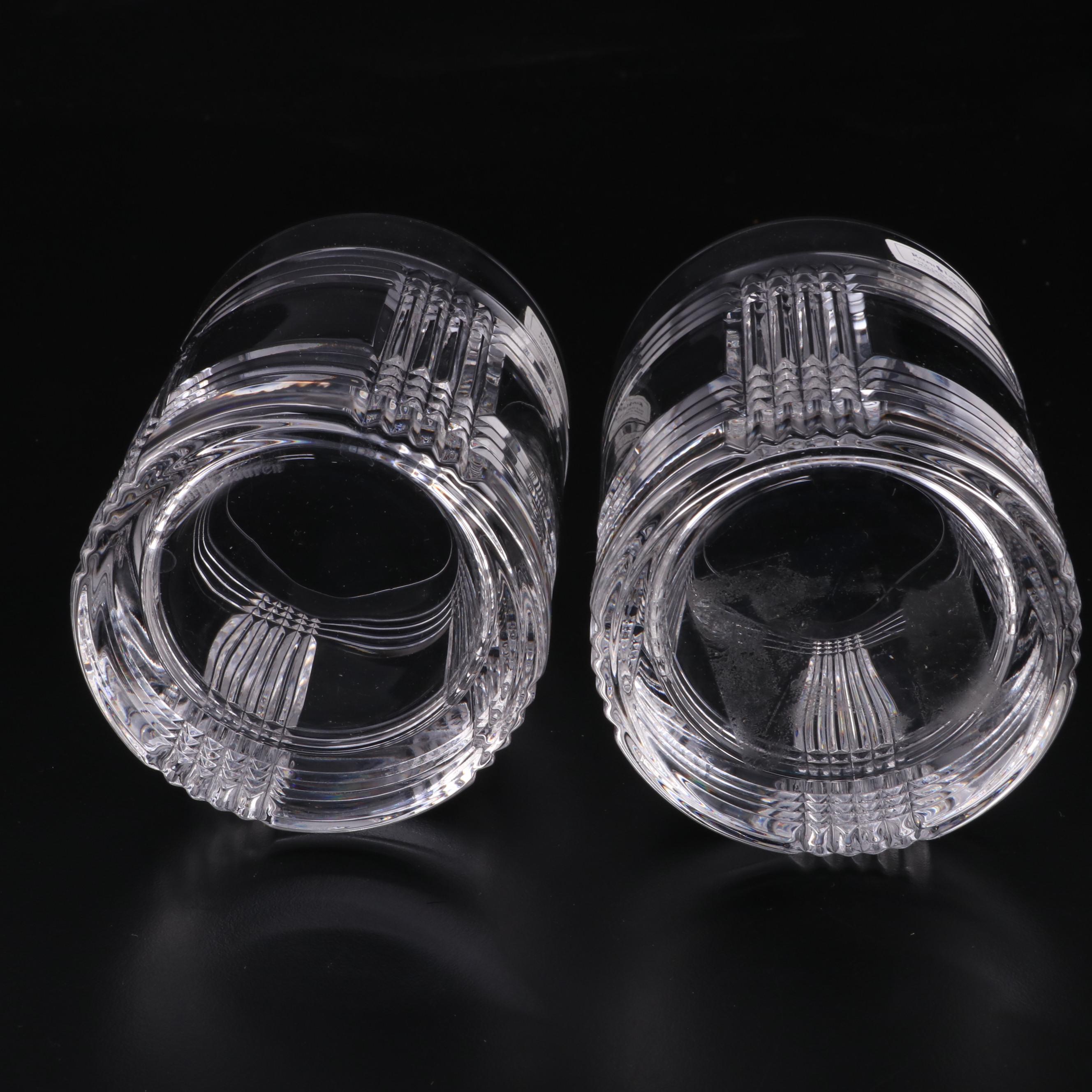 Ralph Lauren "Glen Plaid" Crystal Double Old Fashioned Glasses EBTH