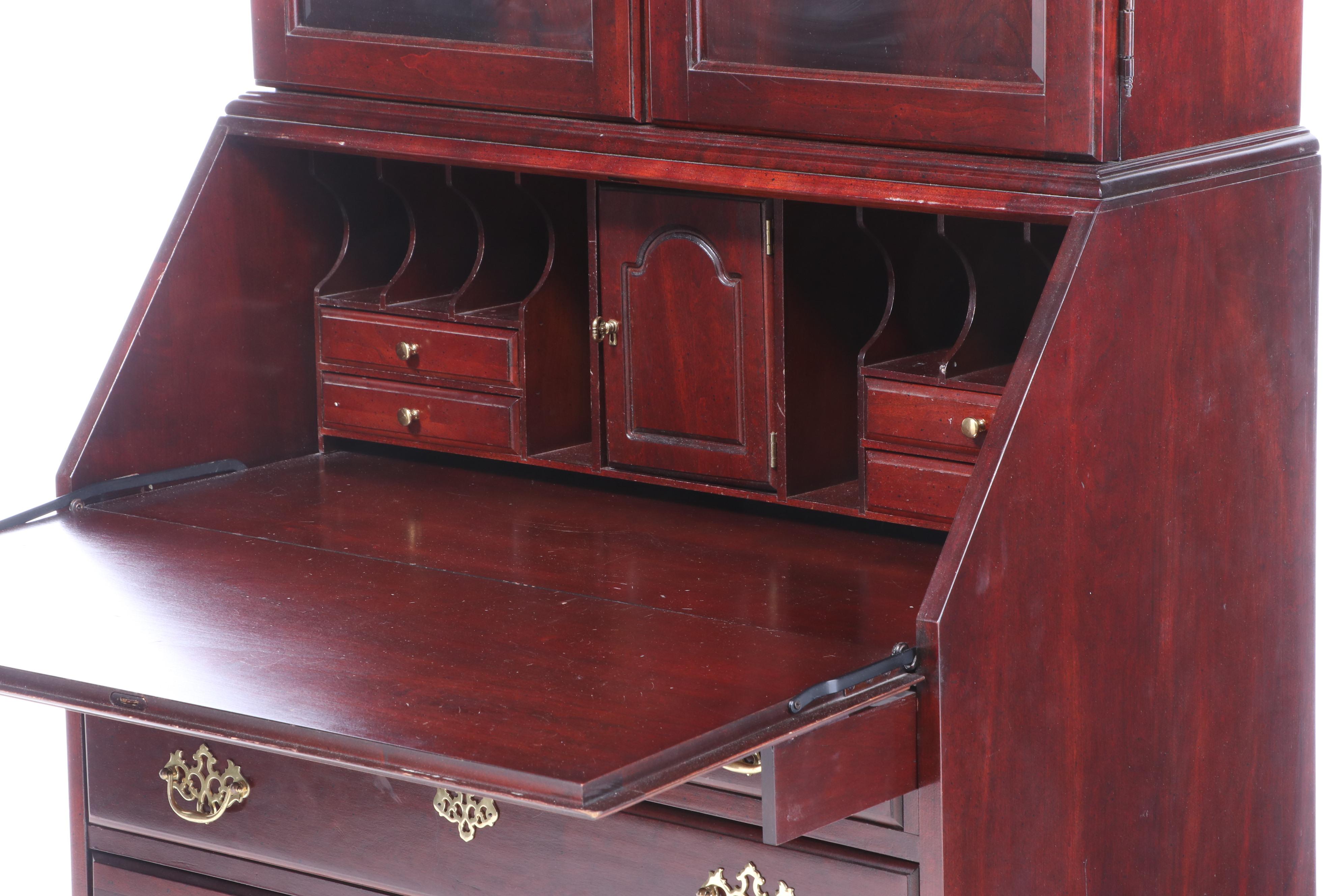 Jasper Co. Federal Style Mahogany Secretary Bookcase EBTH