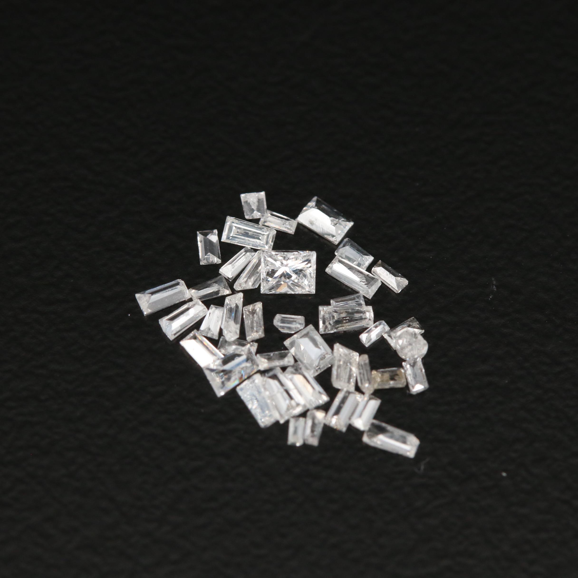 Loose 0.49 CTW Baguette Cut Diamonds EBTH