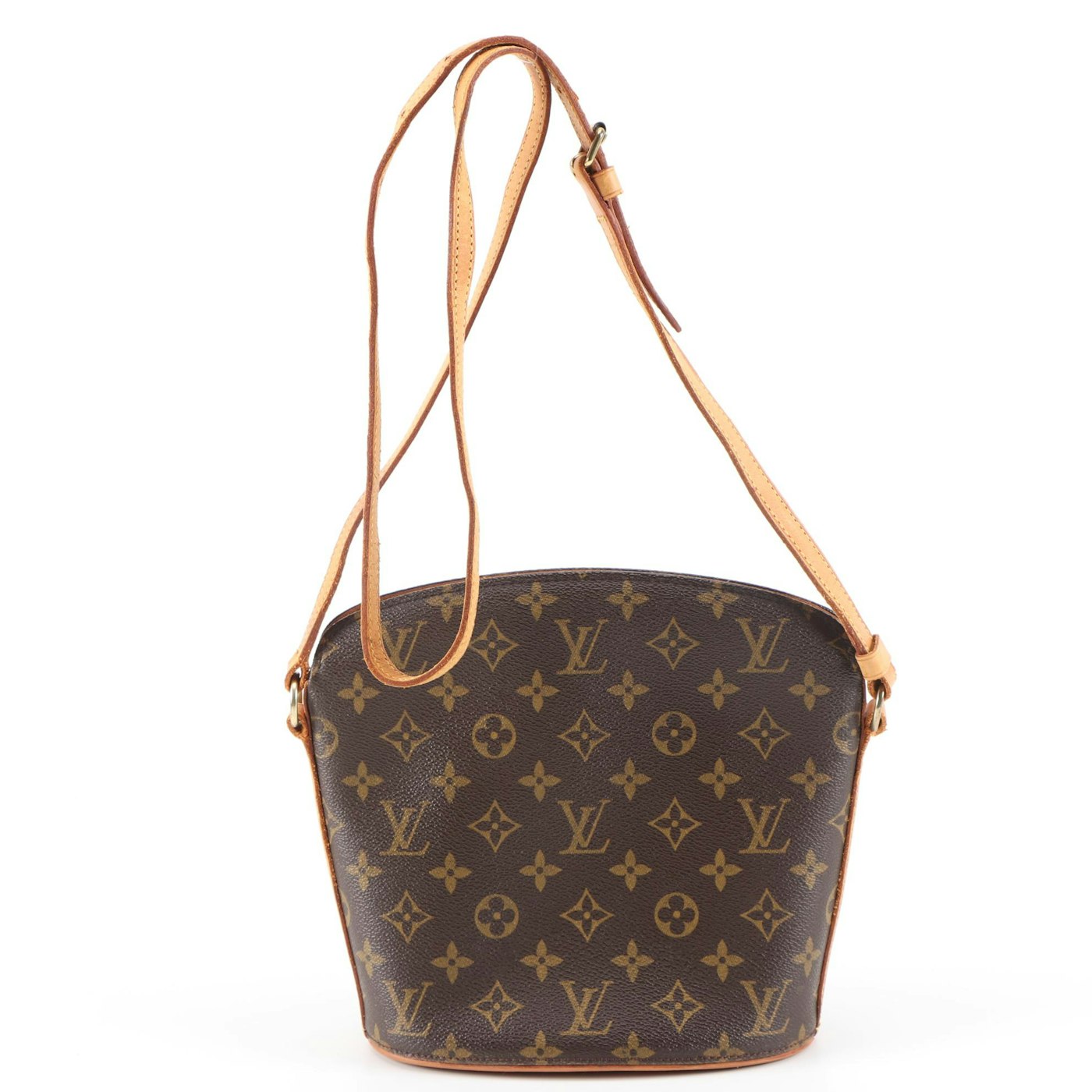 Louis Vuitton Drouot Crossbody Bag in Monogram Canvas and Vachetta Leather | EBTH