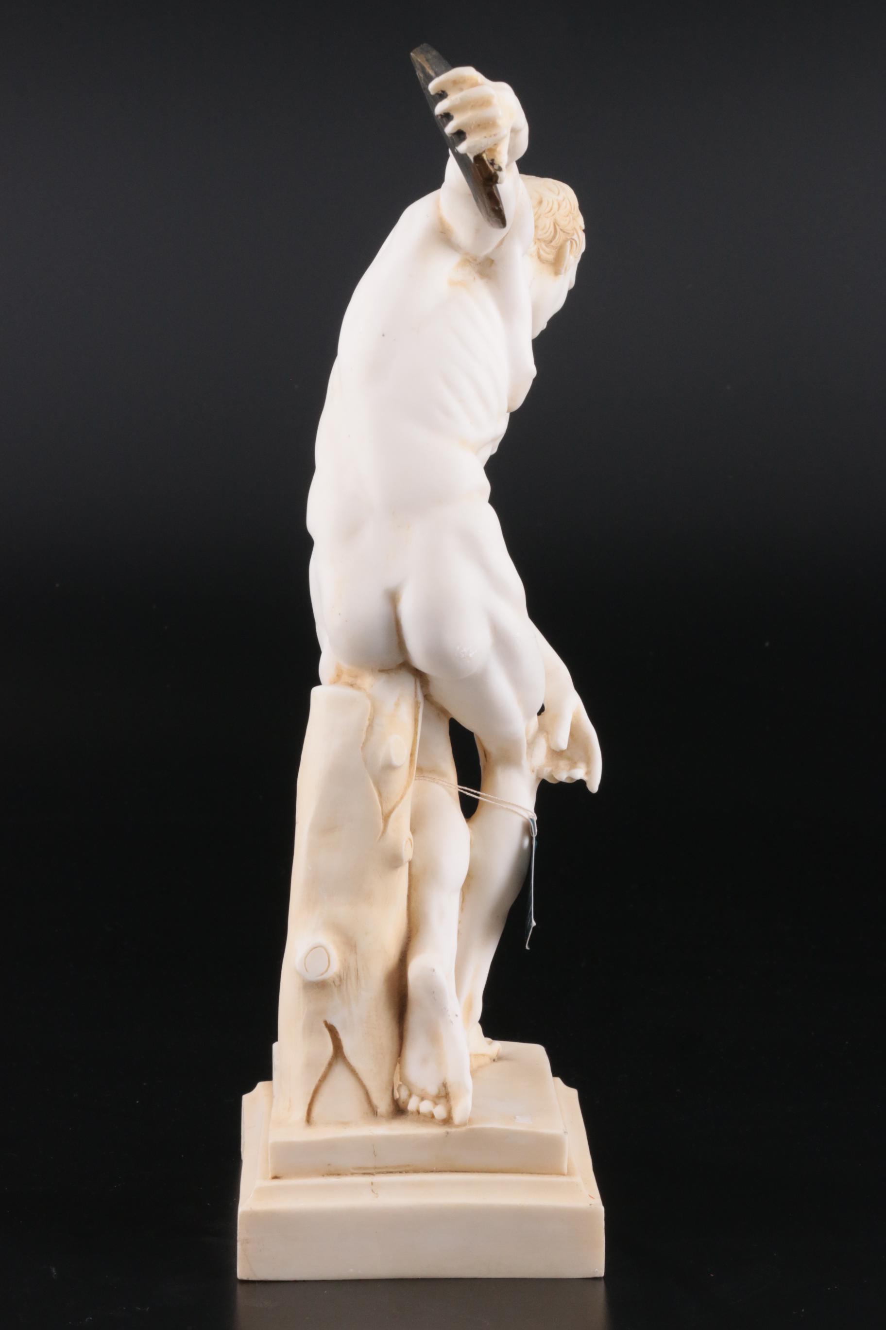 Alabaster Greek "Discus Thrower" Figurine EBTH