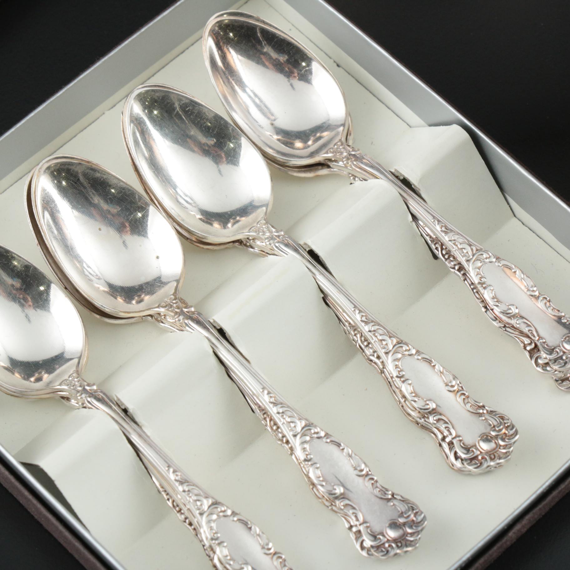 William Rogers Silver Plate Tea Service and Stainless Steel Demitasse