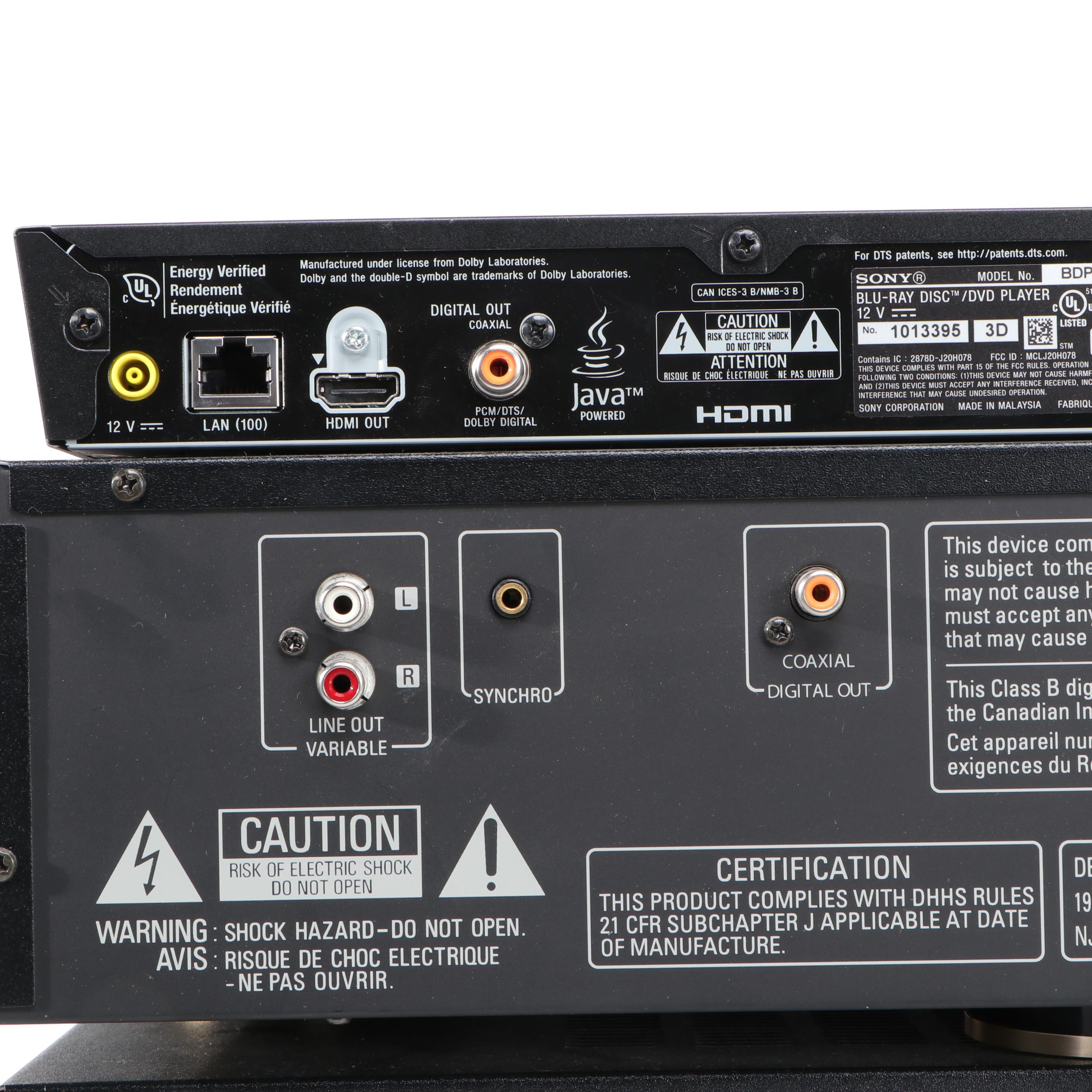 Denon 5 Disc CD Player and Receiver with Sony BluRay DVD Player EBTH