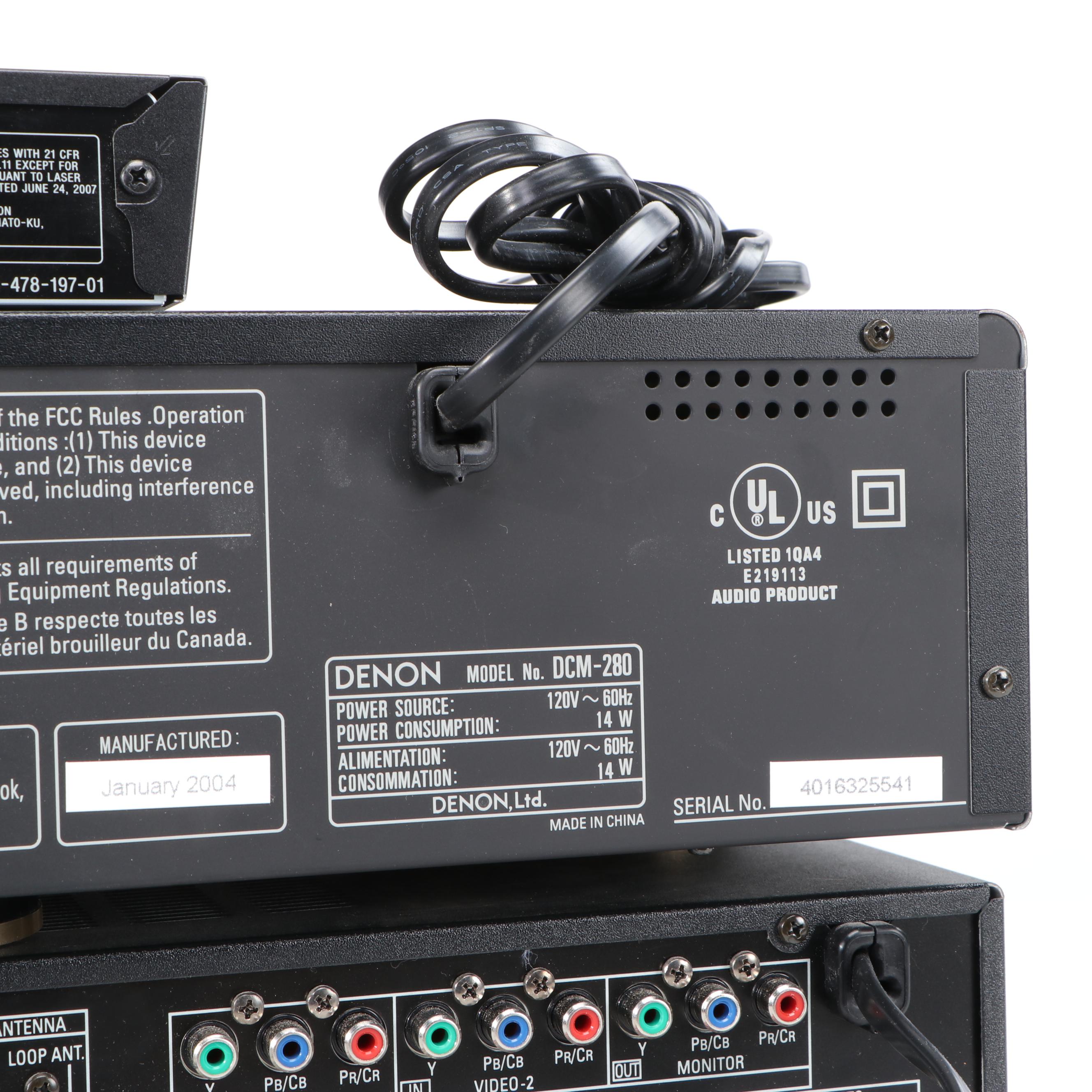 Denon 5 Disc CD Player and Receiver with Sony Blu-Ray DVD Player | EBTH