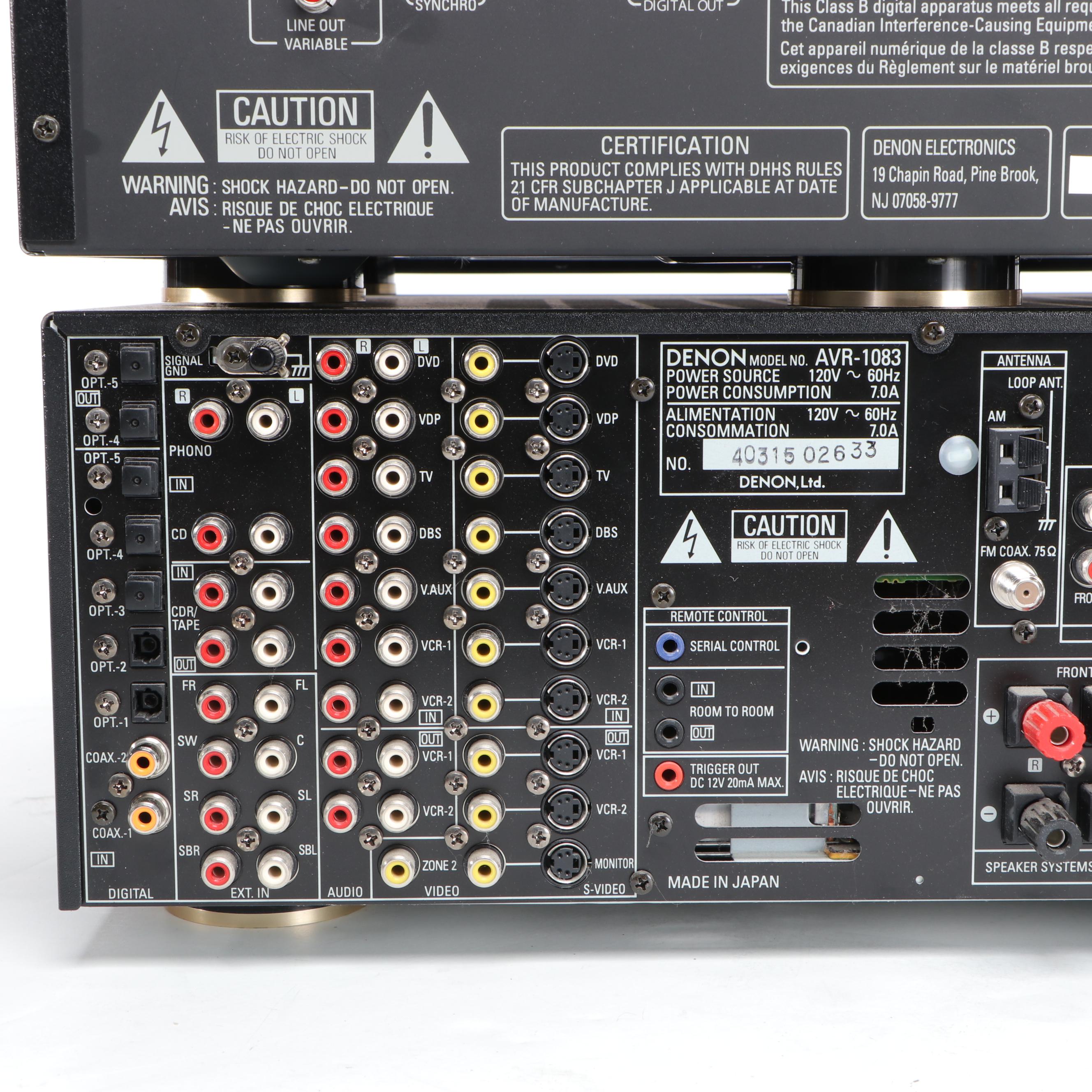 Denon 5 Disc CD Player and Receiver with Sony BluRay DVD Player EBTH