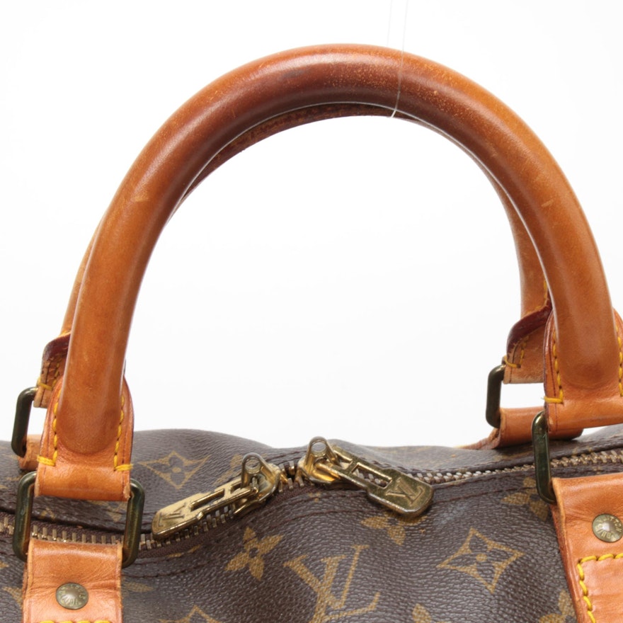 Louis Vuitton Keepall 55 Duffle Bag in Monogram Canvas and Vachetta Leather | EBTH