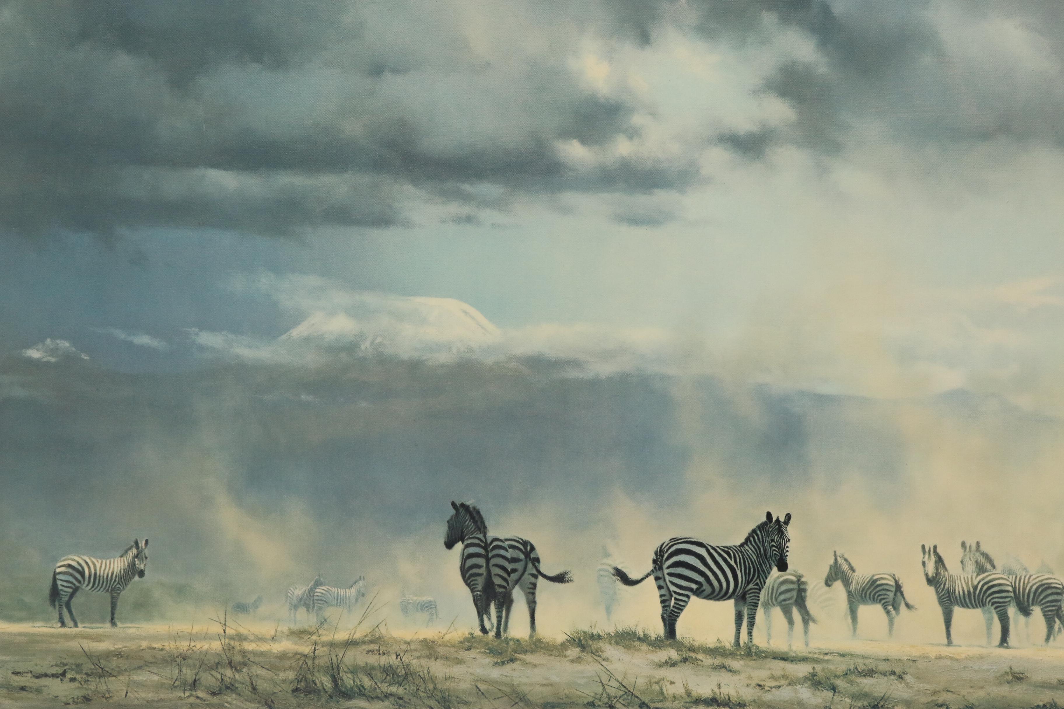 Offset Lithograph After David Shepherd "Storm Over Amboseli" EBTH