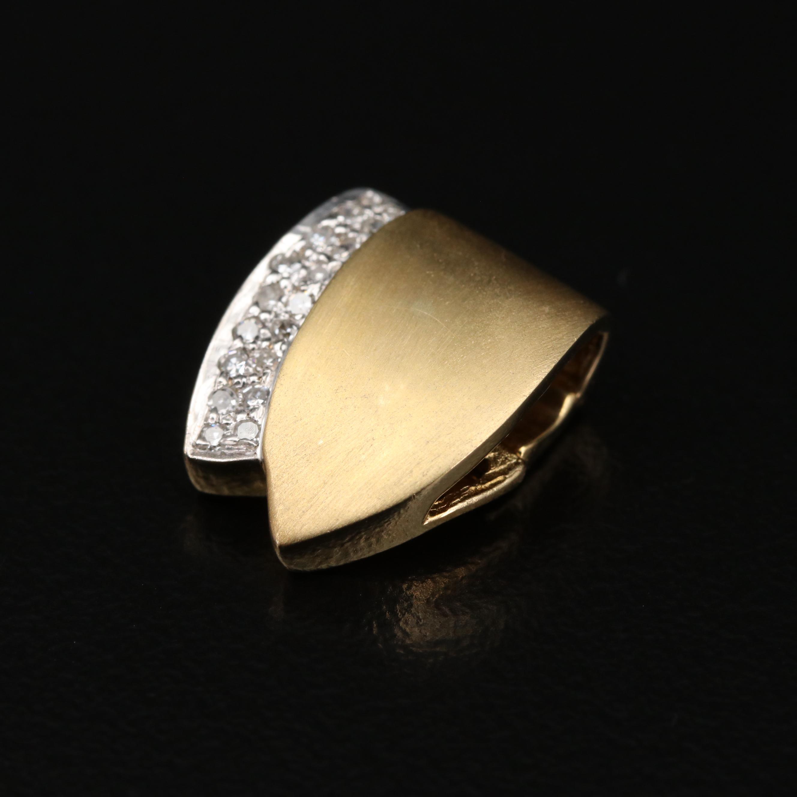 14K Gold Diamond Enhancer Slide Pendant EBTH