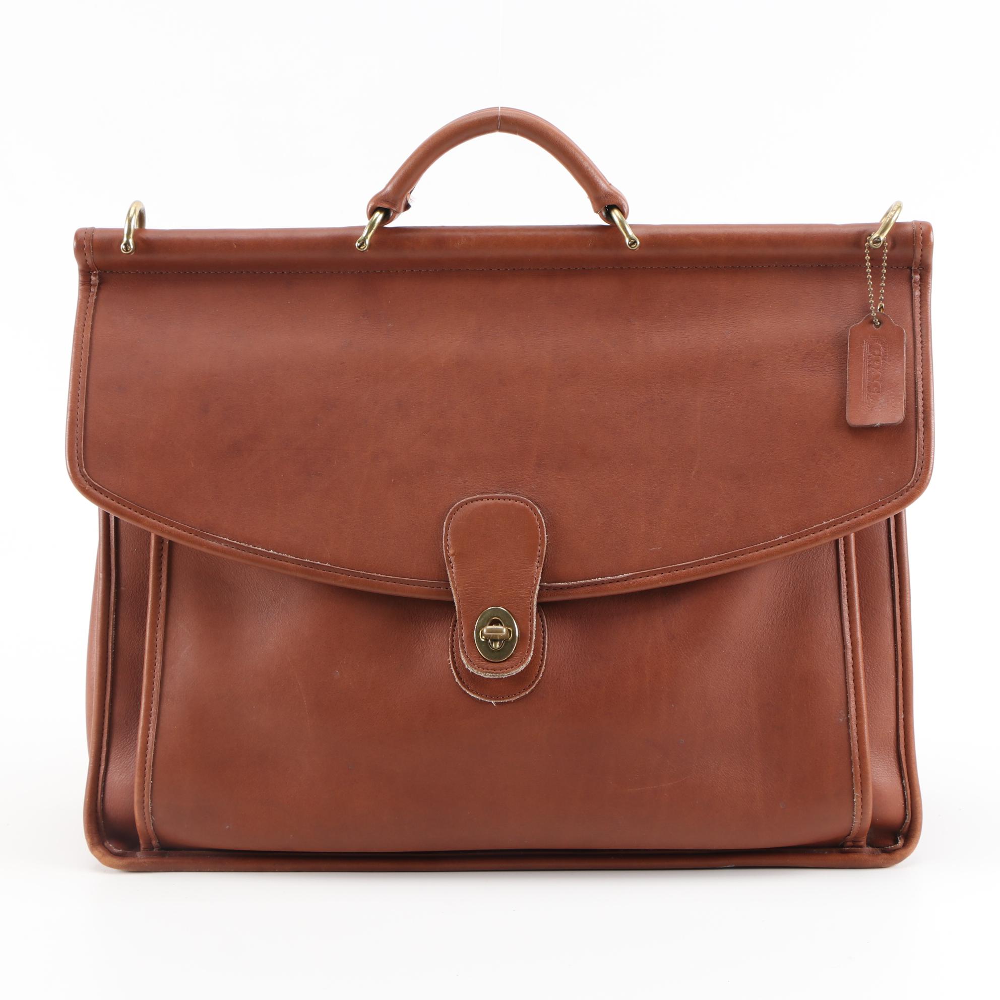 Coach Beekman Brown Leather Briefcase EBTH