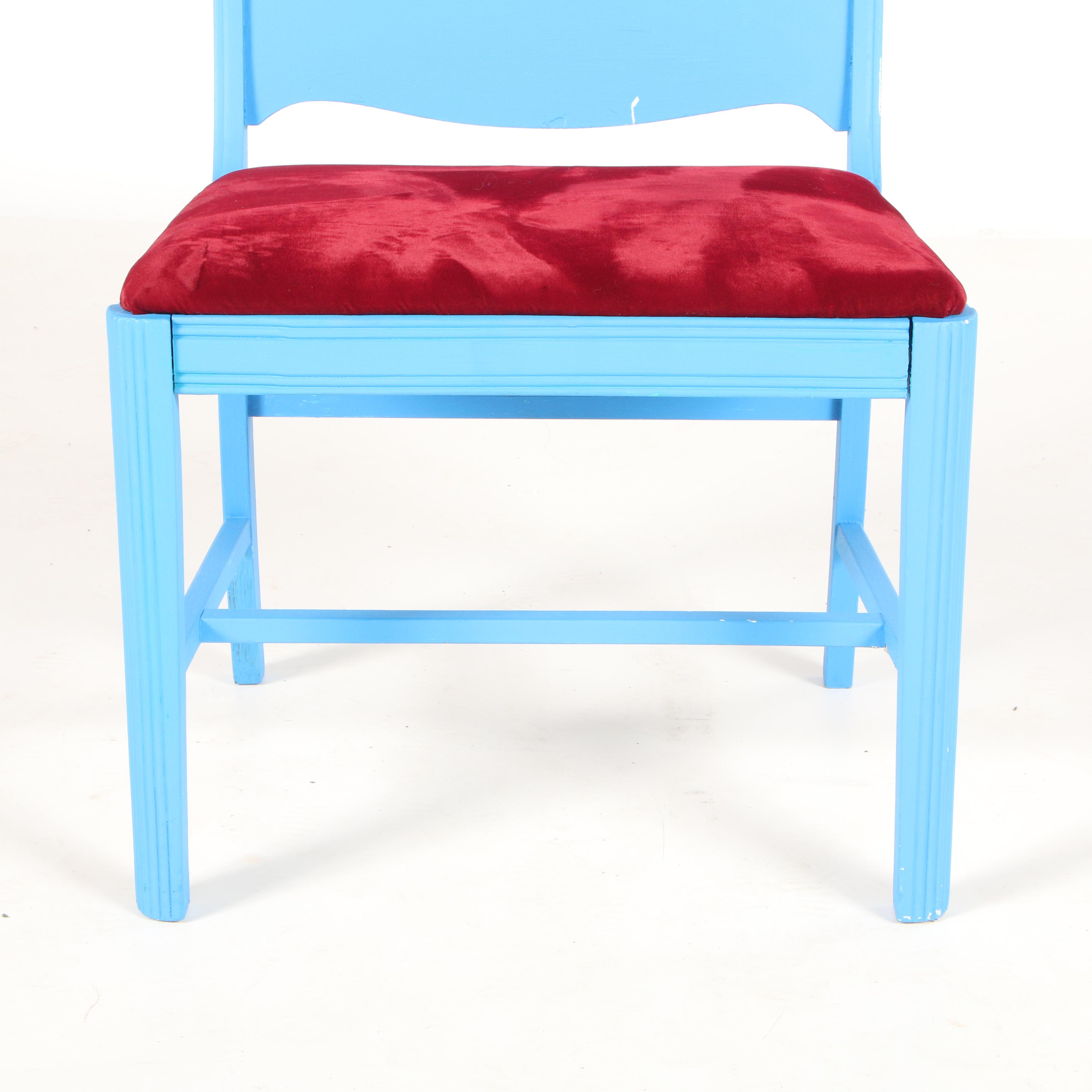 Painted Wood Vanity Chair, Mid20th Century EBTH