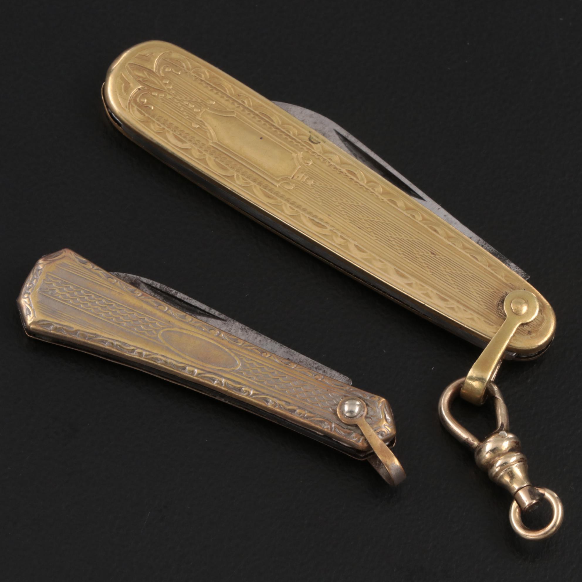 Victorian Style Gold Tone Ladies Pocket Knives EBTH