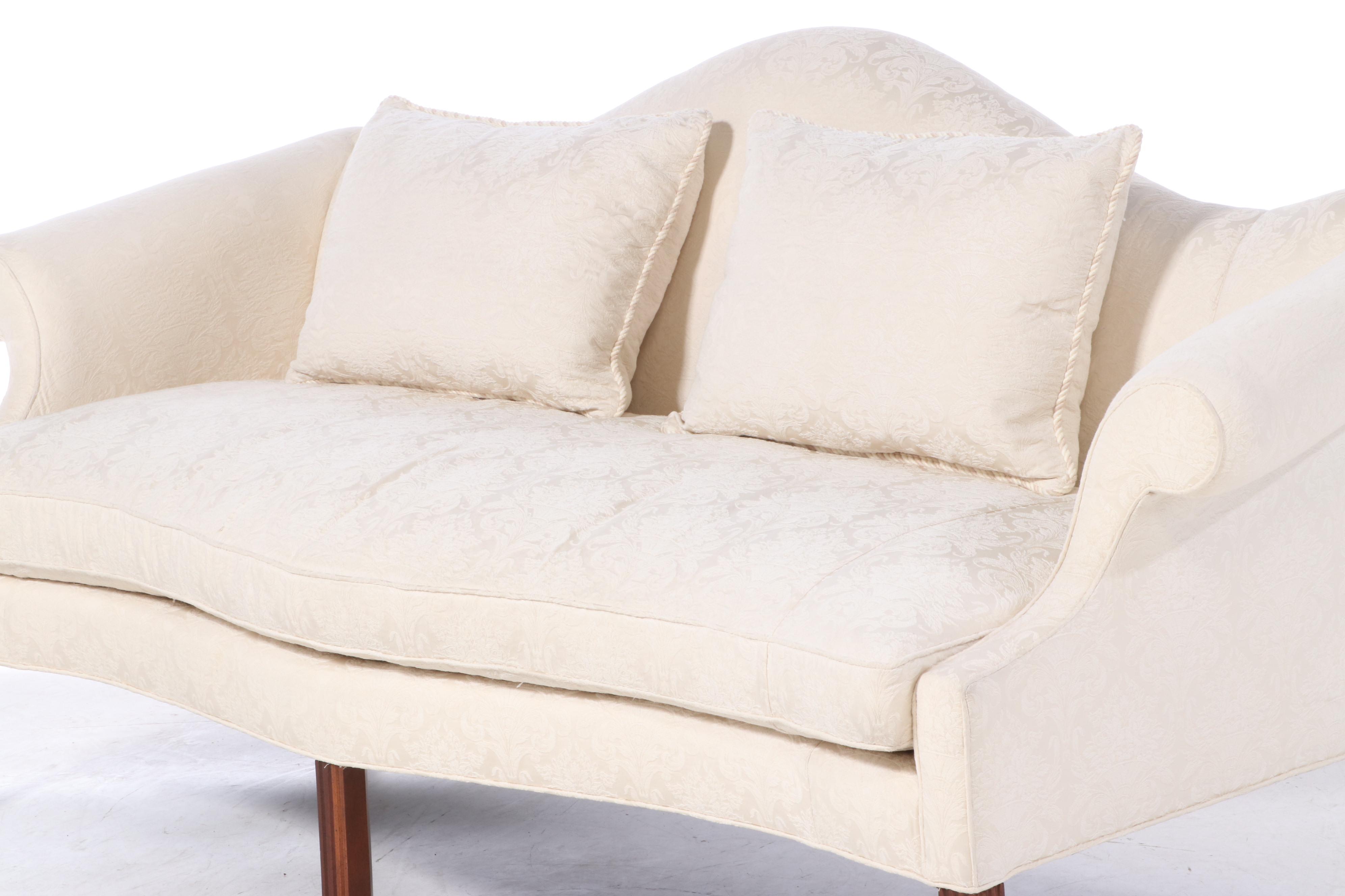 Pearson Furniture Chippendale Style CustomUpholstered Mahogany Sofa EBTH