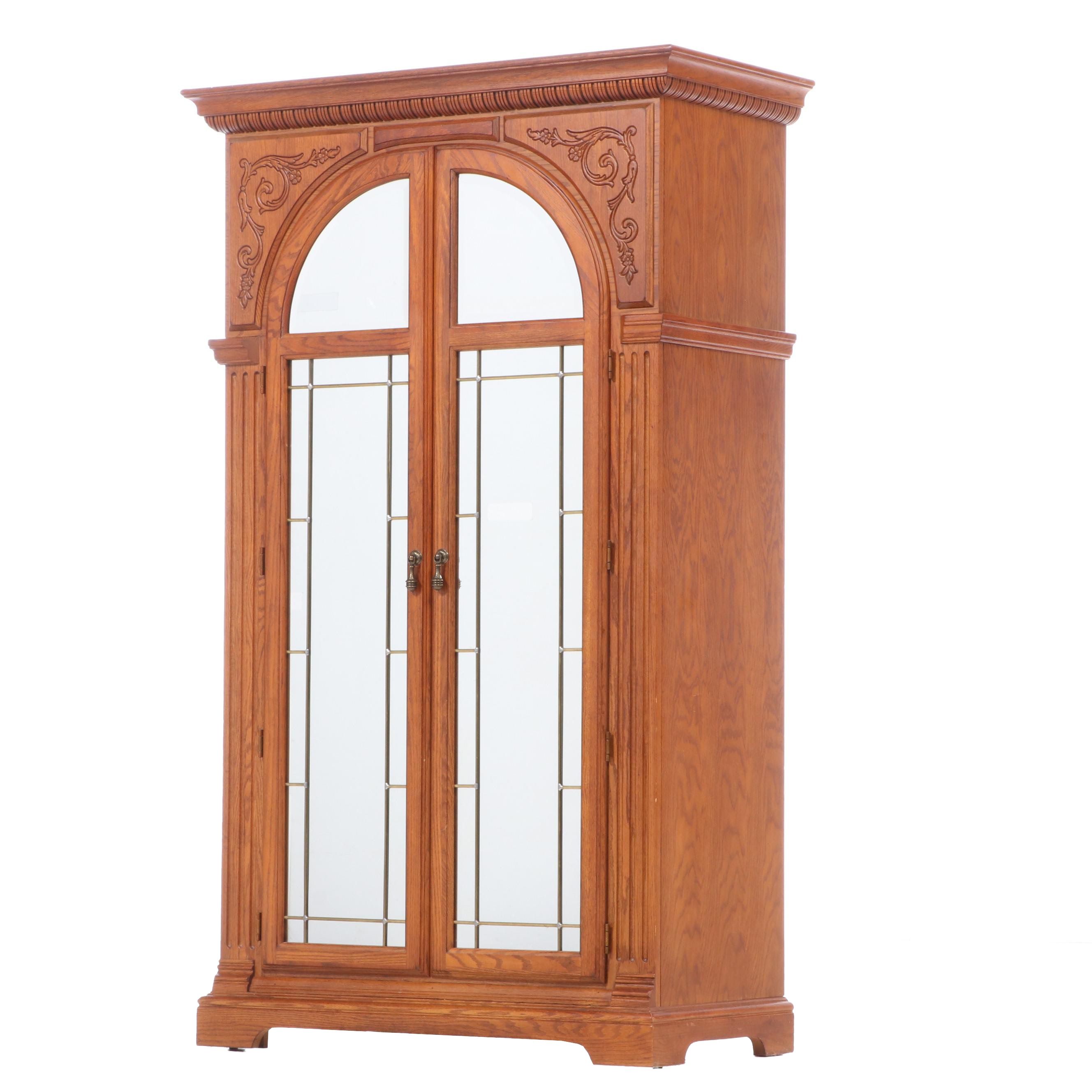 American Drew OakVeneered and Mirrored Glass Wardrobe EBTH