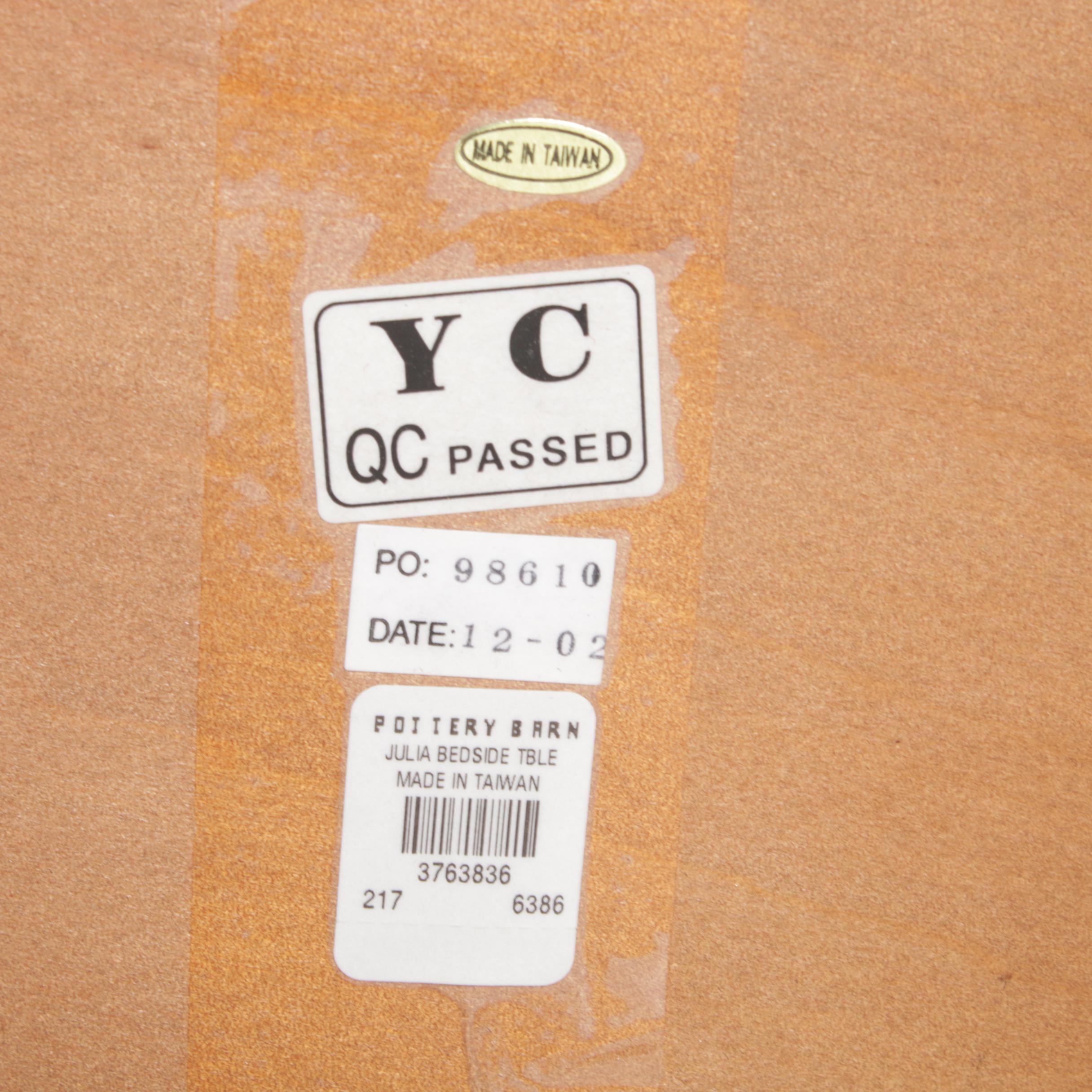 Pair of Pottery Barn "Julia" Bedside Tables EBTH