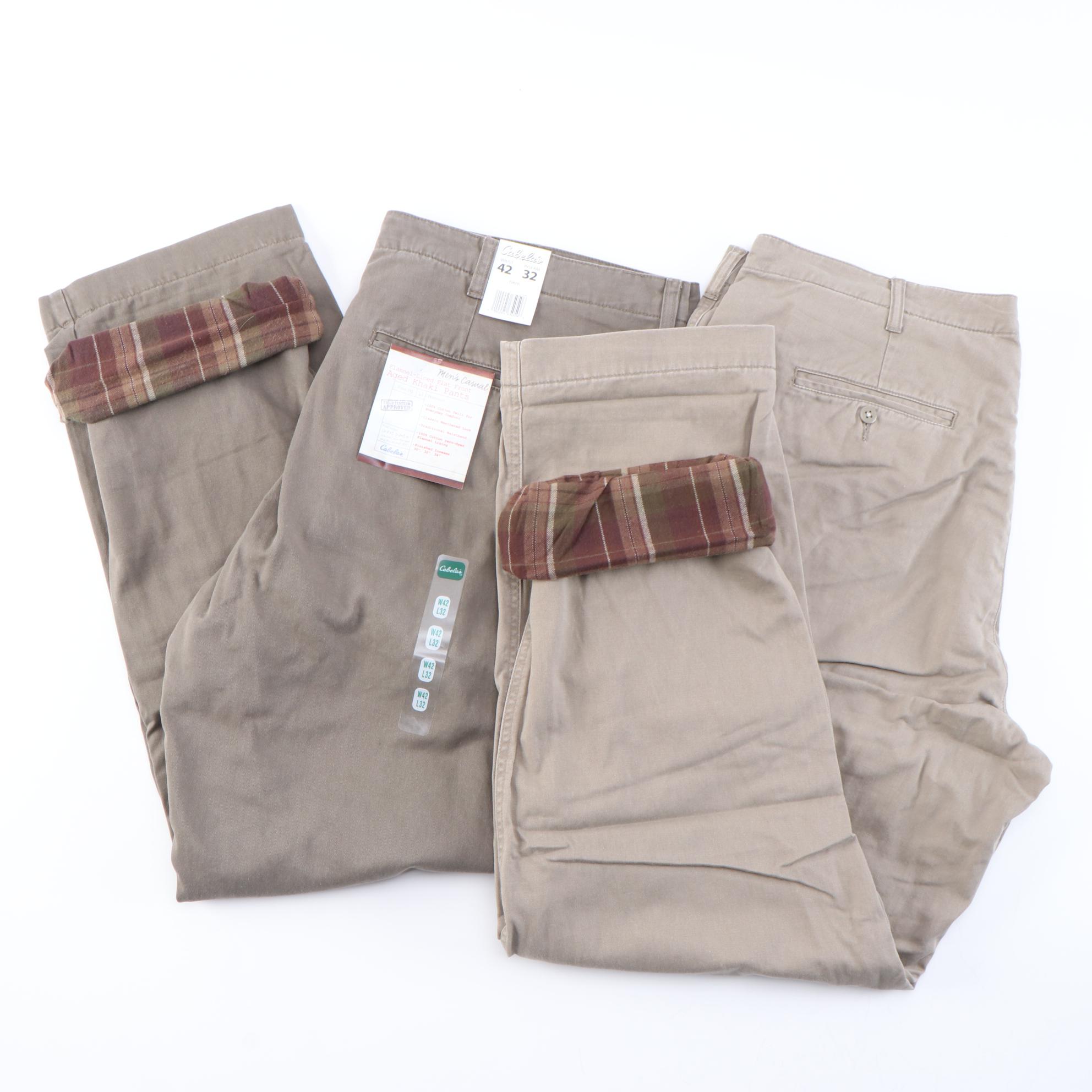 mens lined khaki pants