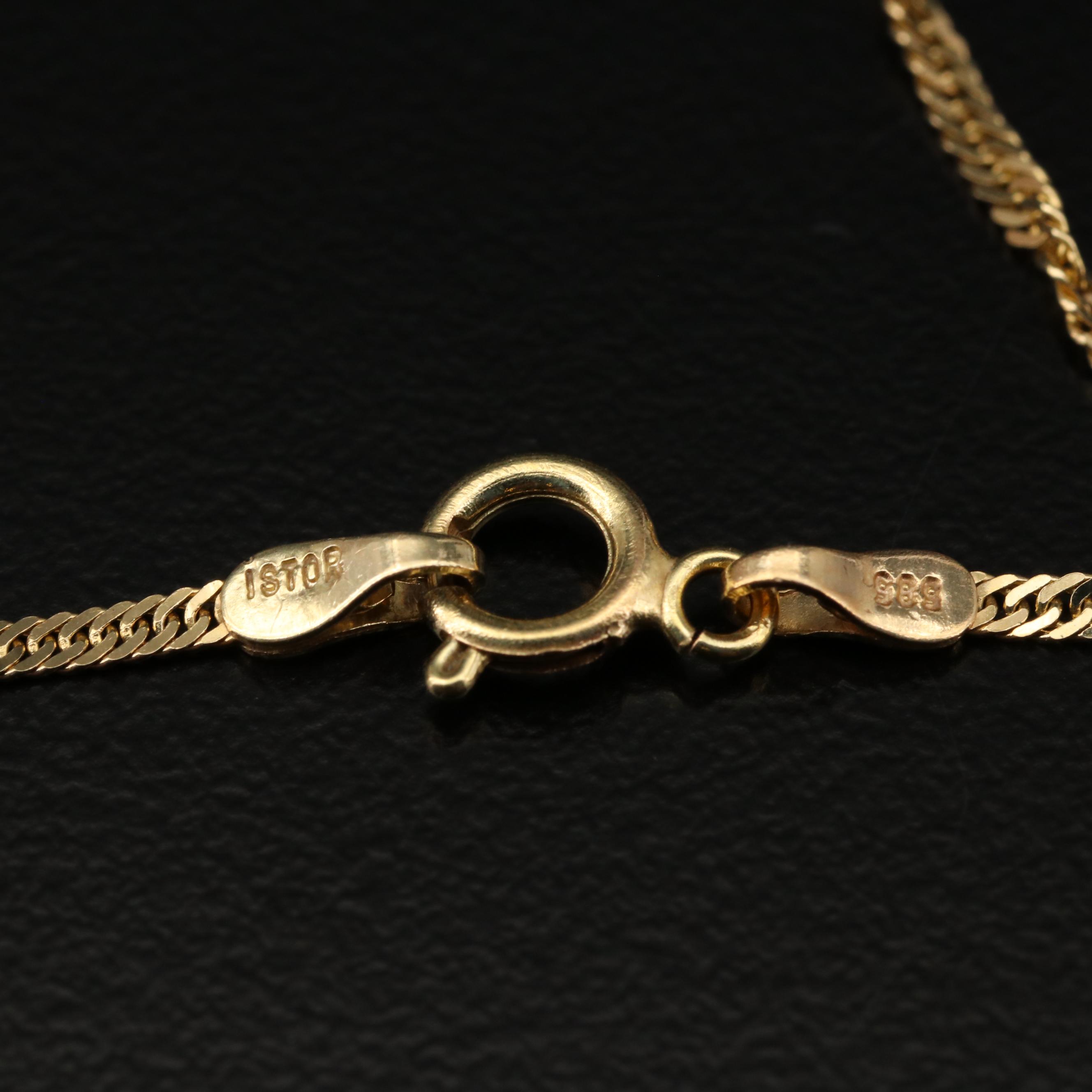 14K Yellow Gold Twisted Curb Chain Necklace EBTH